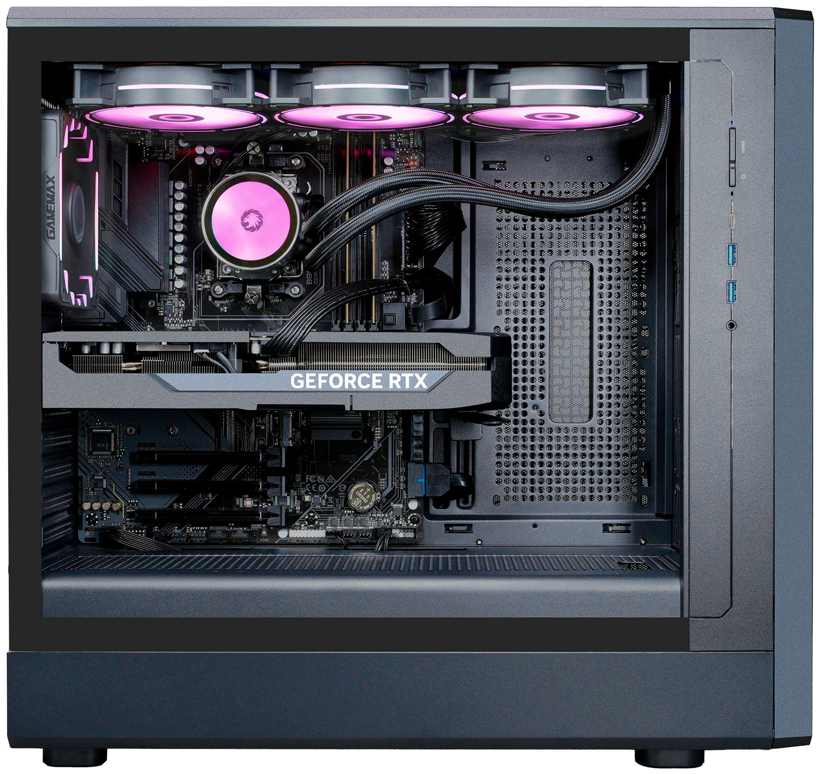 GAMEMAX Gaming-PC-Komplettsystem »GigaDeal CLAW BK 2799 AMD Ryzen 5 7500F 32GB DDR5 1TB SSD RTX 5060Ti« 32 ″ AMD Ryzen 5 GeForce RTX™ 5060 Ti 32 GB RAM 1.000 GB SSD Windows 11, DDR5 RAM + Gigabyte GS32QCA LED-Monitor Curved, 80 cm 32"