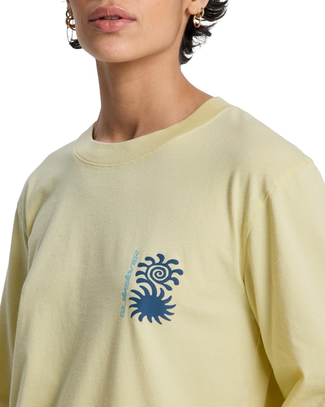 Langarmshirt QUIKSILVER "Standard", Damen, Gr. M, garden glade, Obermaterial: 100% Walkfrottier;, Shirts Langarmshirt 3