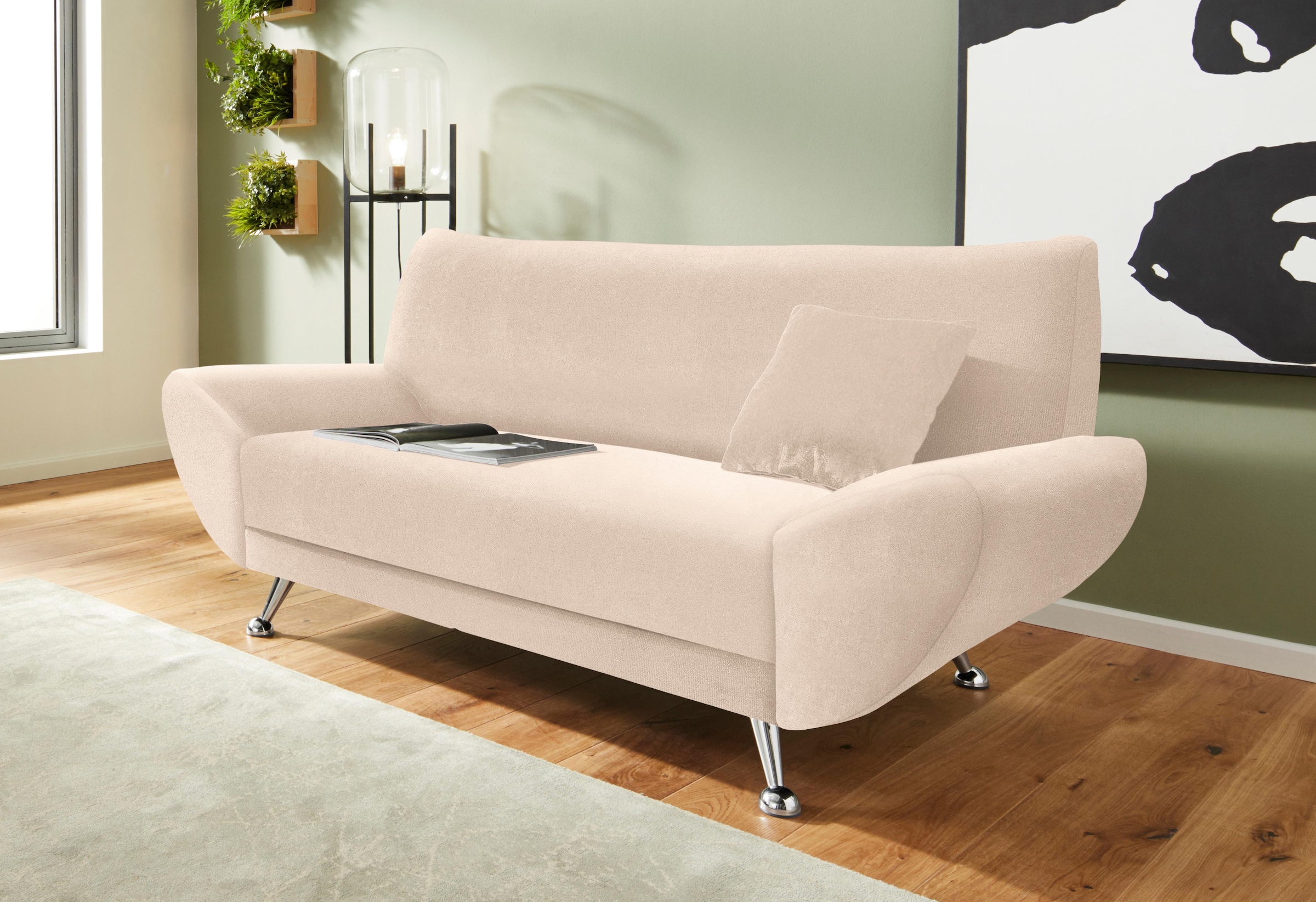 Home affaire 2-Sitzer "Saltare, elegant und komfortabel, toller Designfuß" günstig online kaufen