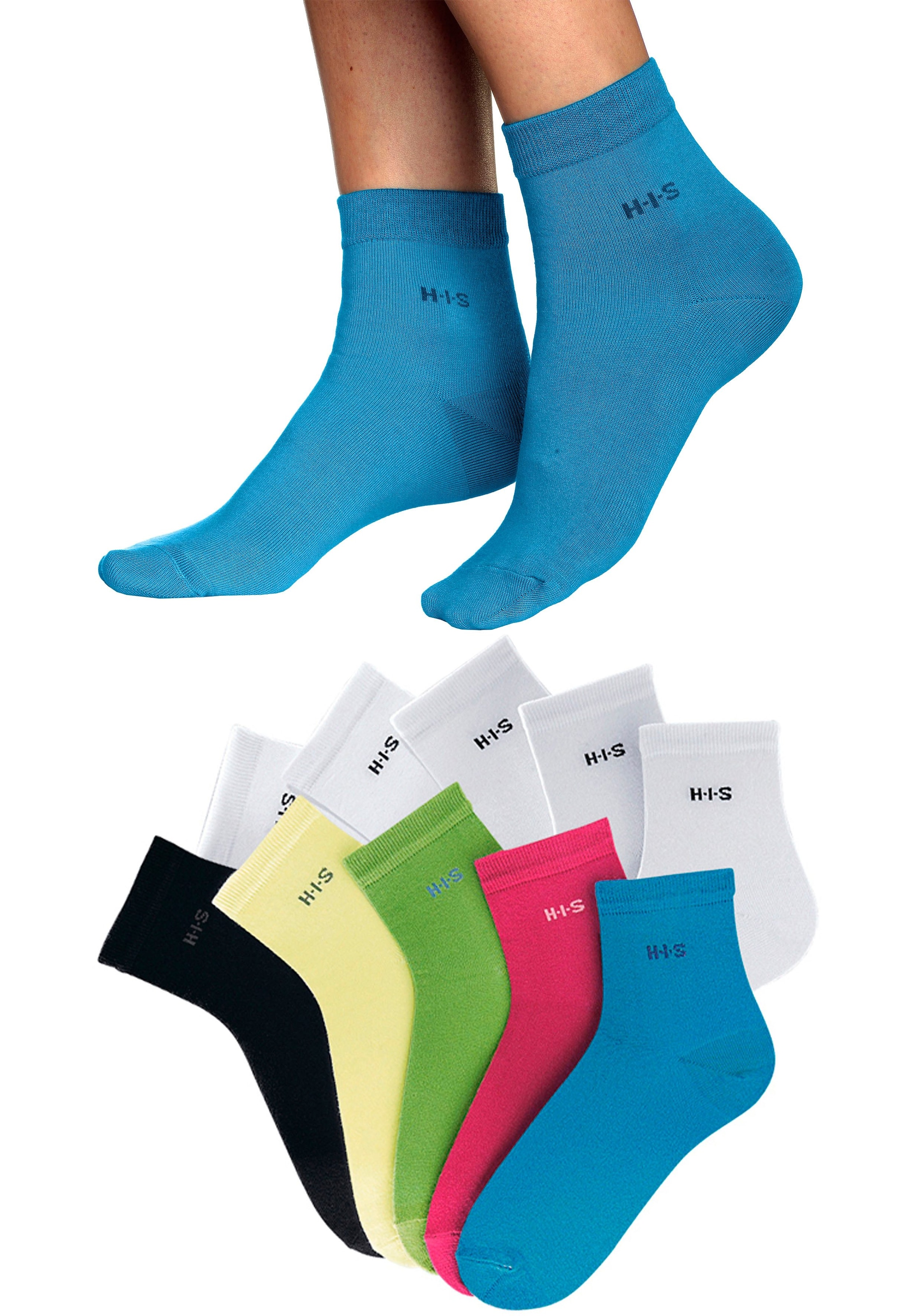 leichter H.I.S (Set, BAUR Kurzsocken, aus 10 Paar), atmungsaktiver | Qualität