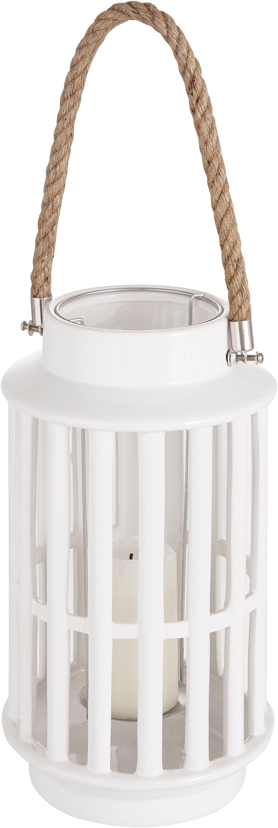 Henkel, mit Steingut, BAUR Kerzenlaterne »Mecox«, Windlicht, ca. | 29 cm Höhe für aus Timbers bestellen Teelichter,