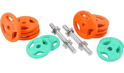 Hantel-Set »30 kg Hantelset mit 2 Kurzhanteln, Gummi Gripper Verstellbar«, (Set)