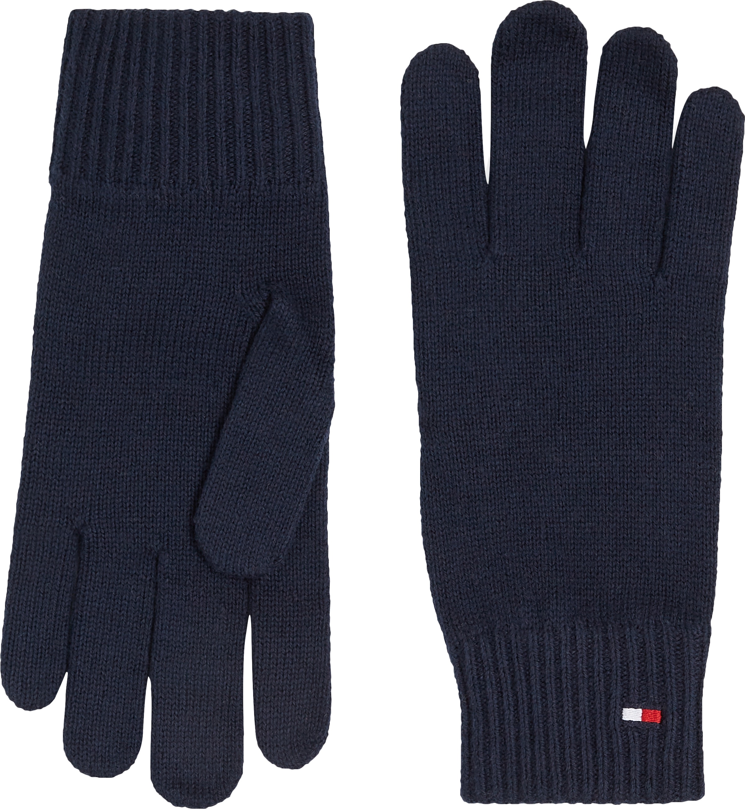 Tommy Hilfiger Strickhandschuhe "ESSENTIAL FLAG GLOVES", mit Logostickerei