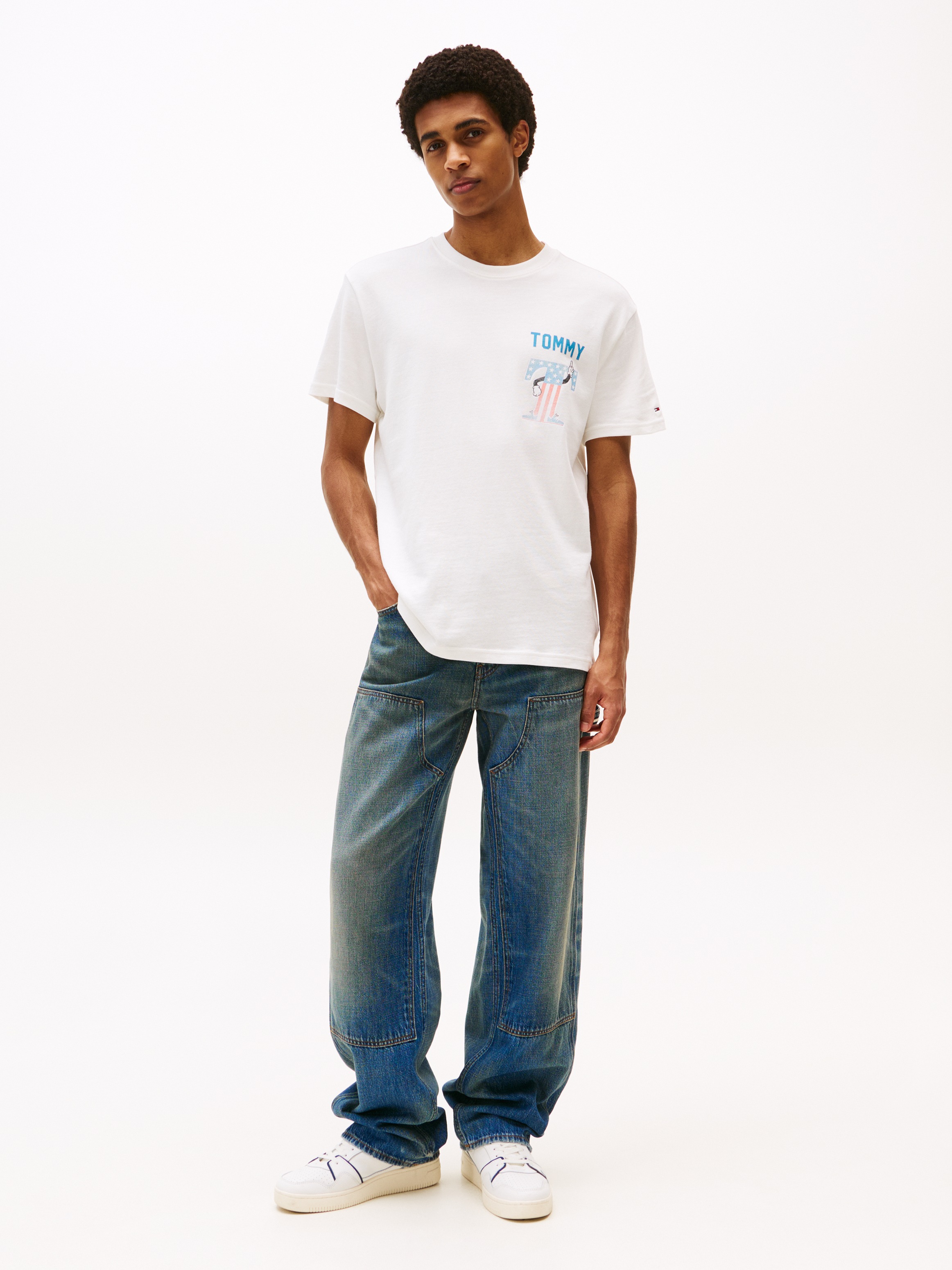 Tommy Jeans T-Shirt "TJM REG USA SCRIPT SS TEE", mit modischem Print günstig online kaufen