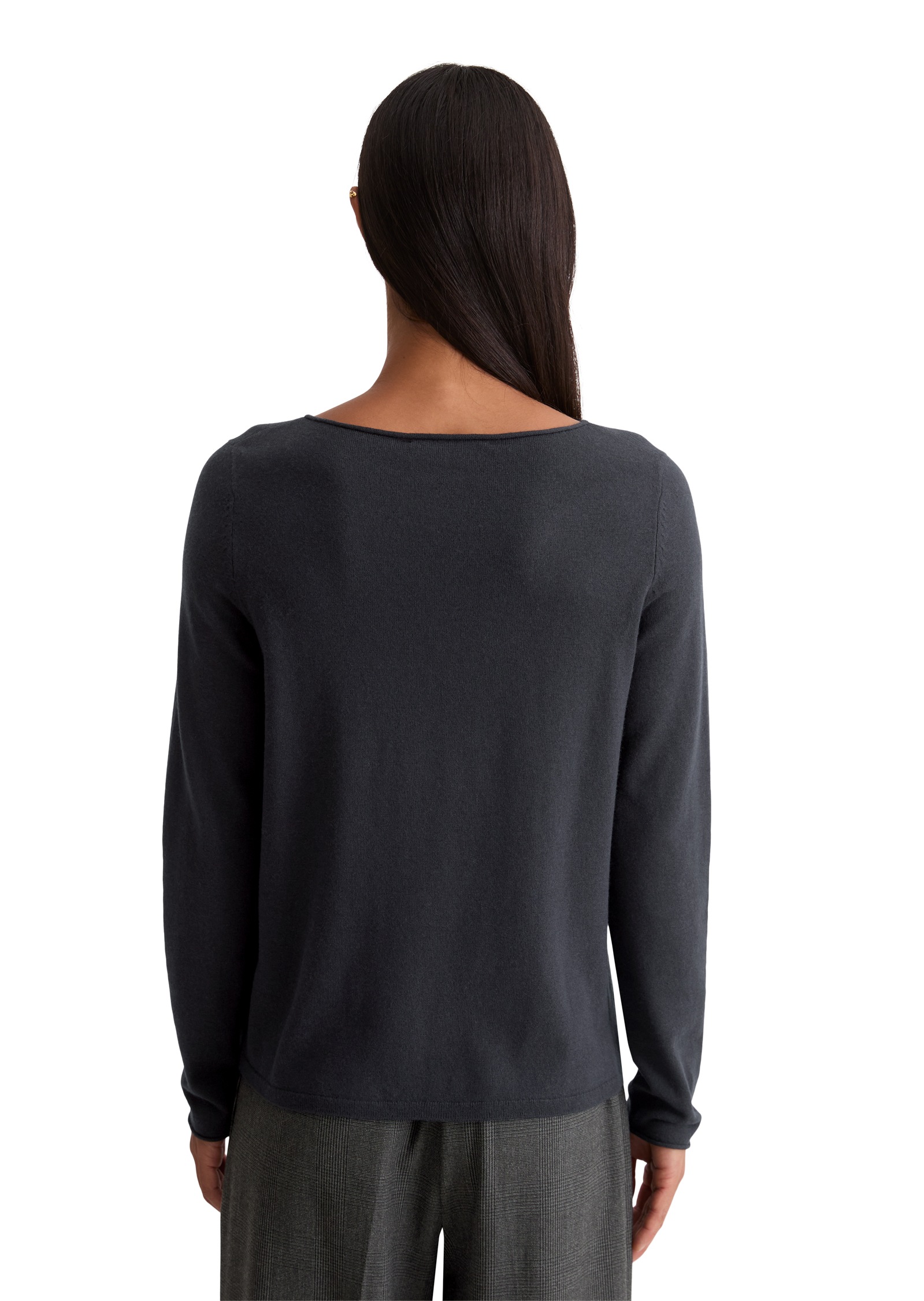 Marc OPolo Strickpullover, mit Rollkante, aus softem Schurwoll-Mix, U-Boot- günstig online kaufen