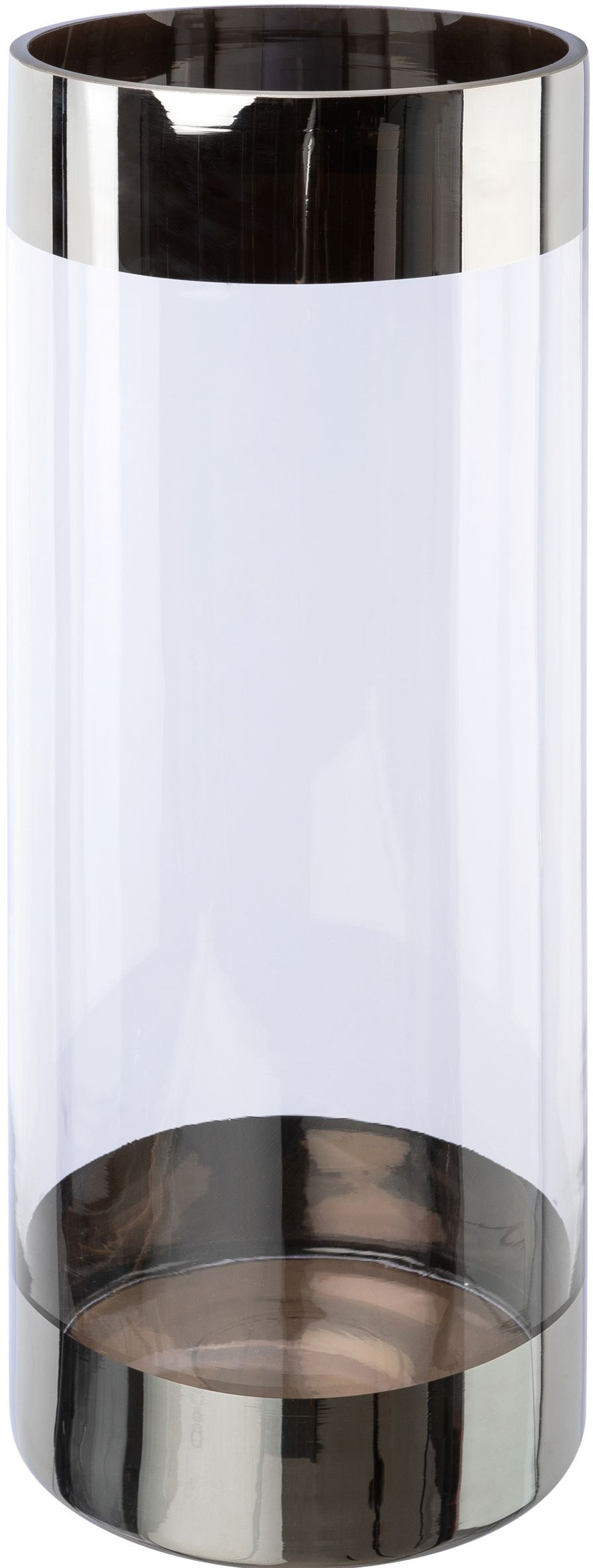 Creativ deco Bodenvase mit silberfarbenen Absetzungen