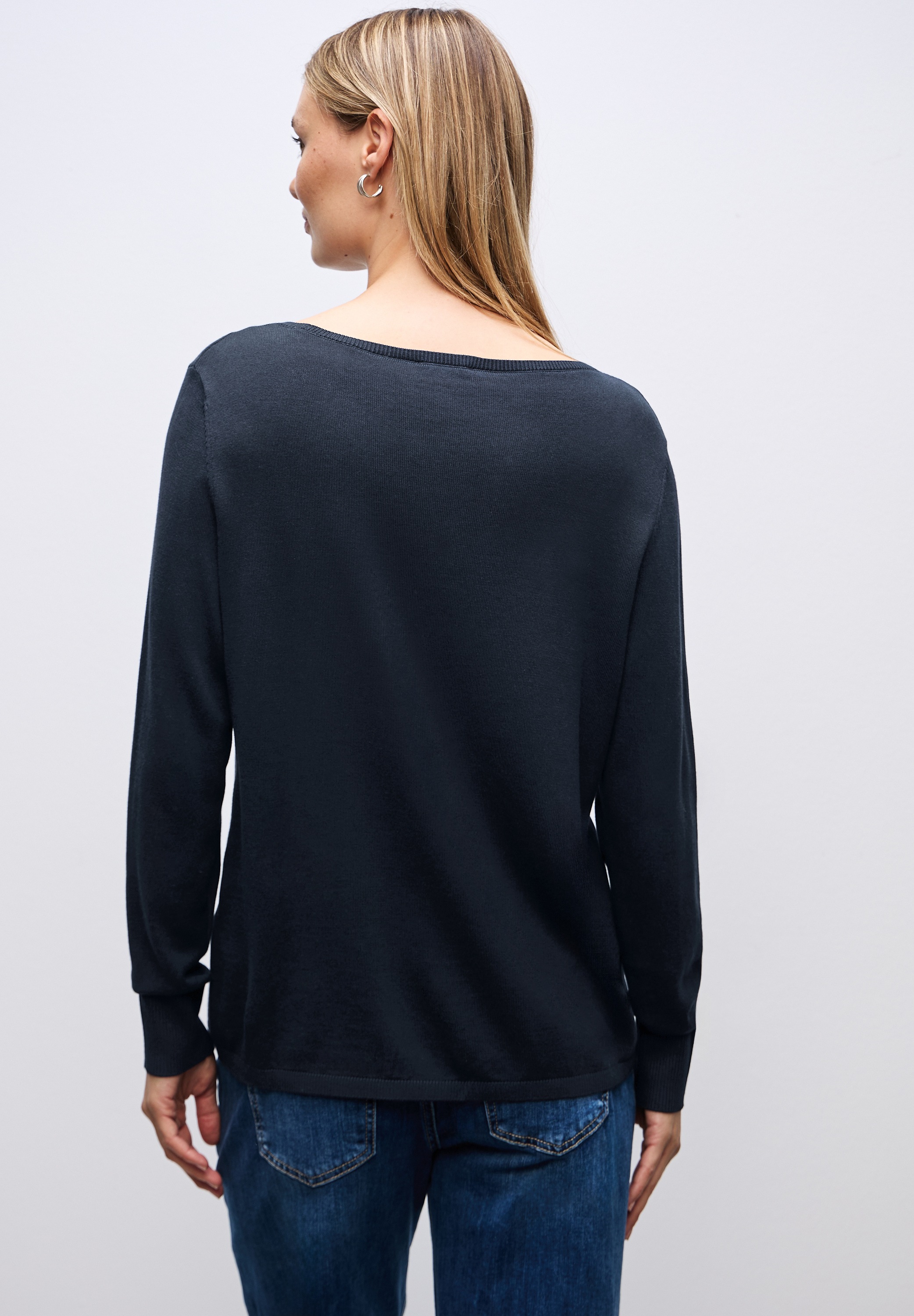 STREET ONE Strickpullover aus elastischem Materialmix günstig online kaufen