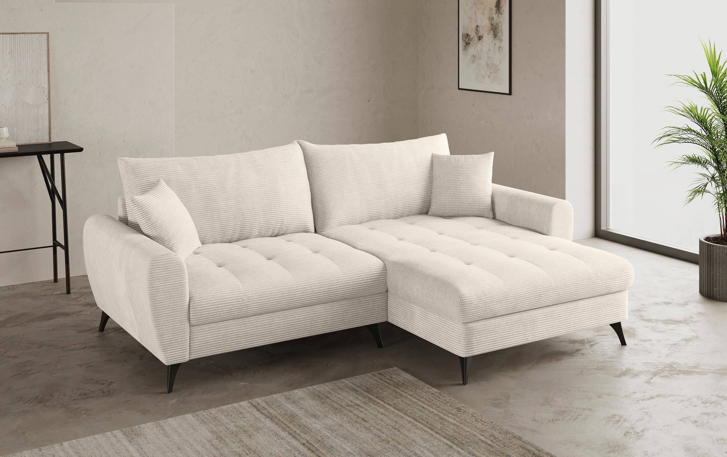 Mr. Couch Ecksofa »Blackburn II L-Form«, Wahlweise mit Kaltschaumpolsterung bis 140 kg belastbar