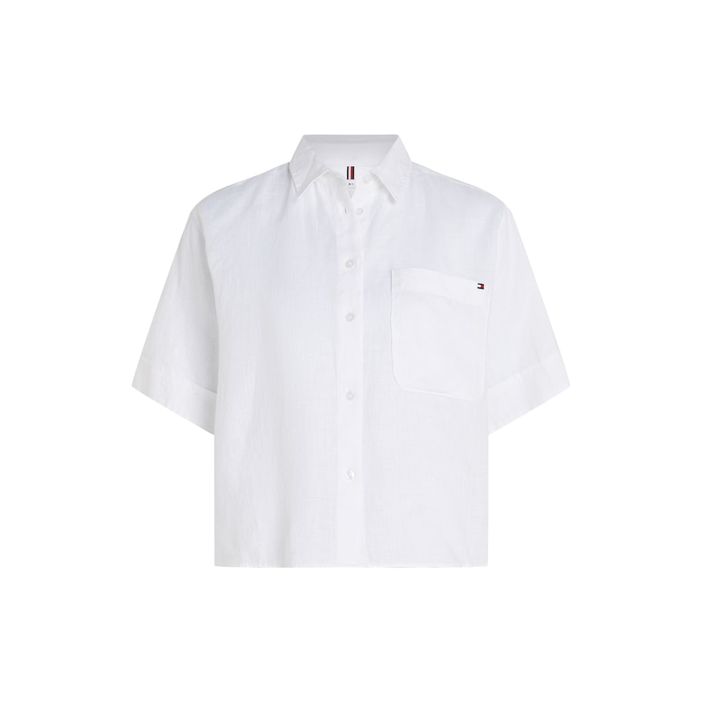 Tommy Hilfiger Kurzarmbluse »LINEN SS SHIRT«