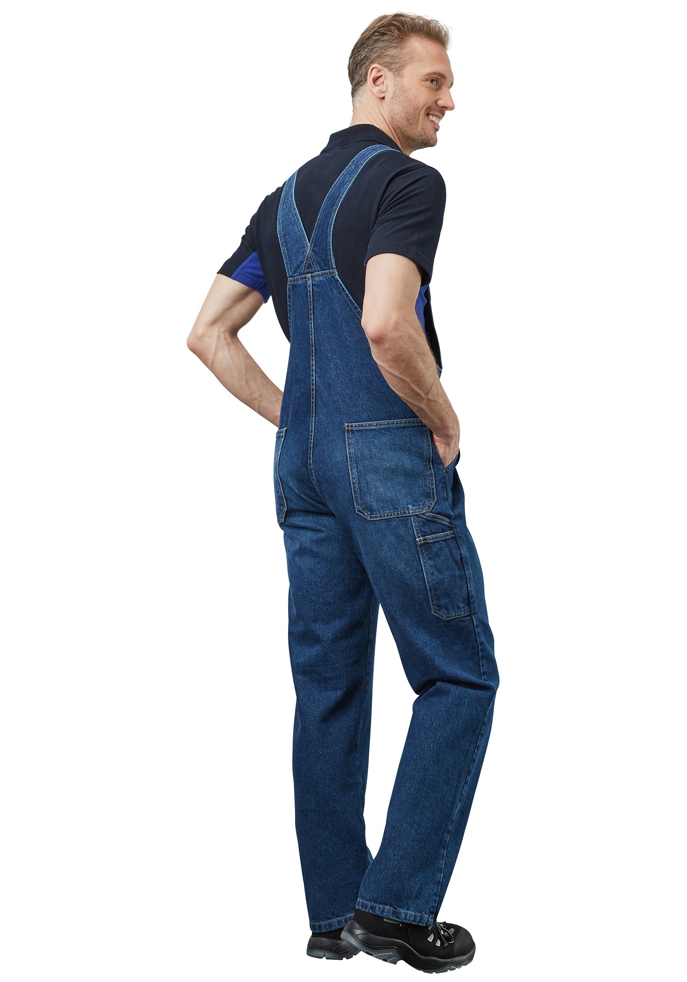 PIONIER-Jeans-Latzhose blau DENIM 14 1/2 oz 