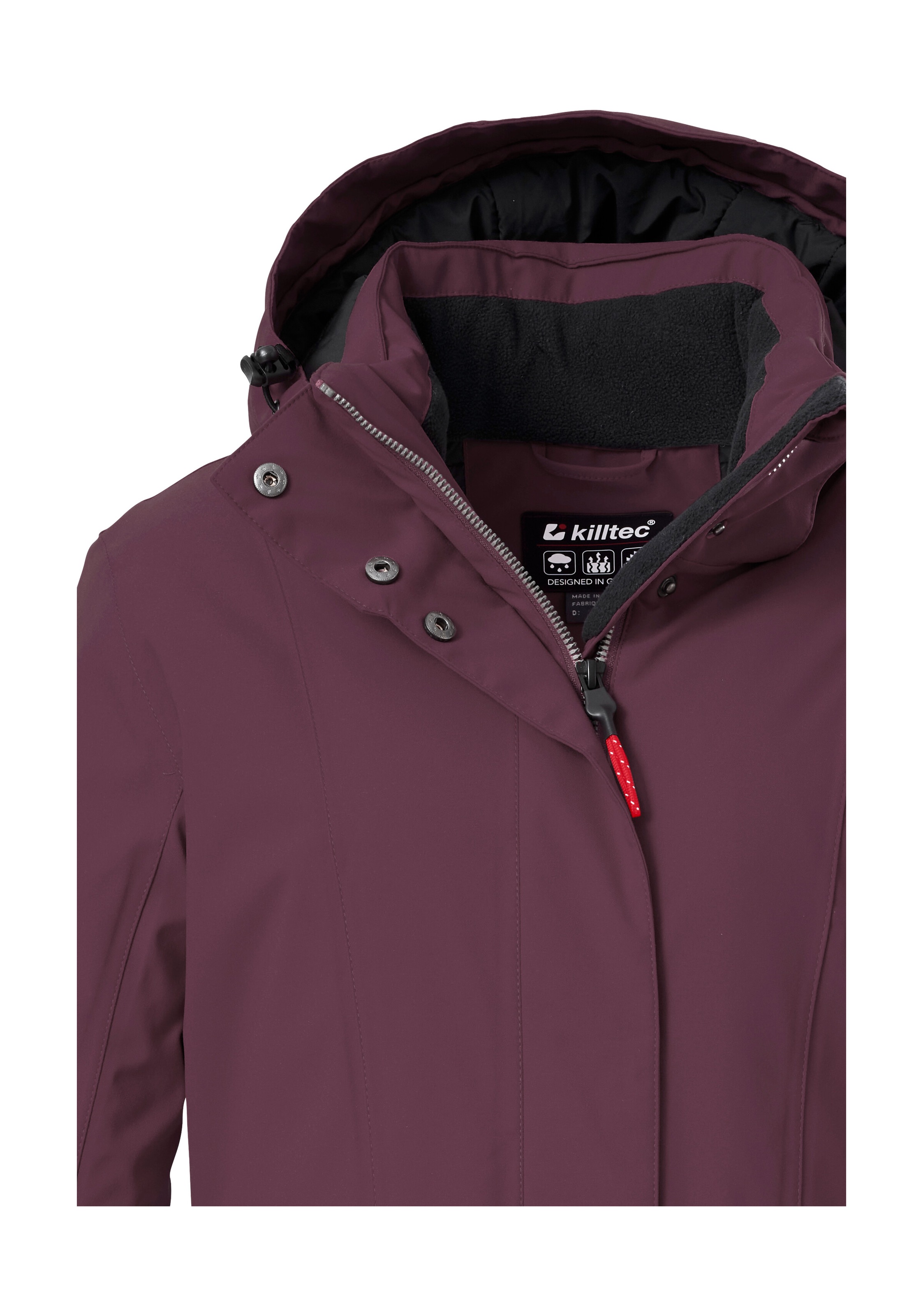 Killtec Parka »Damen Funktionsparka« Wasserdichter, atmungsaktiver Damenparka mit abnehmbarer Kapuze