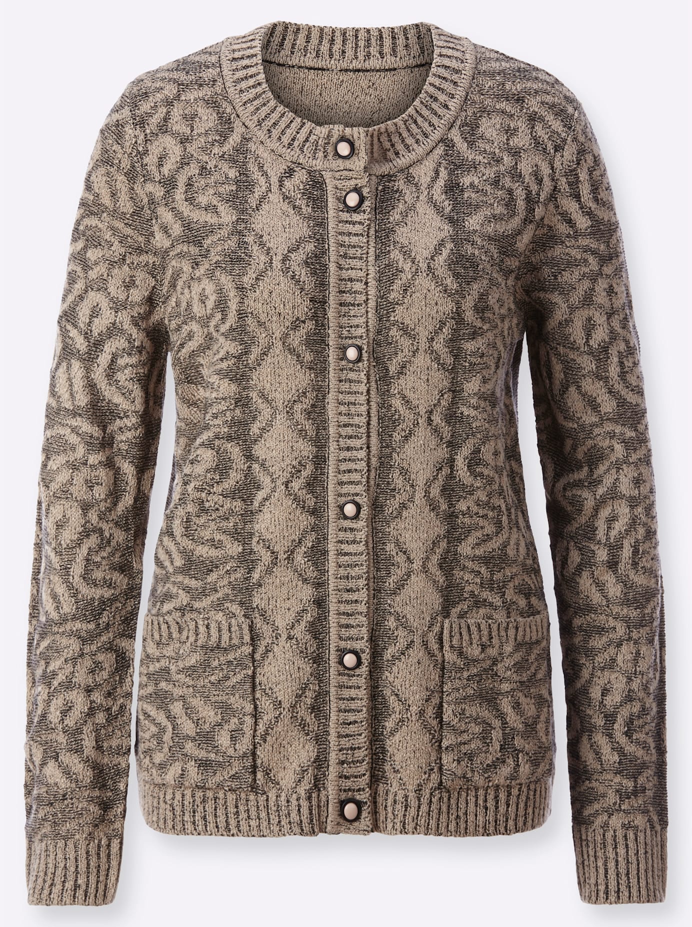 Classic Basics Jacquardstrickjacke