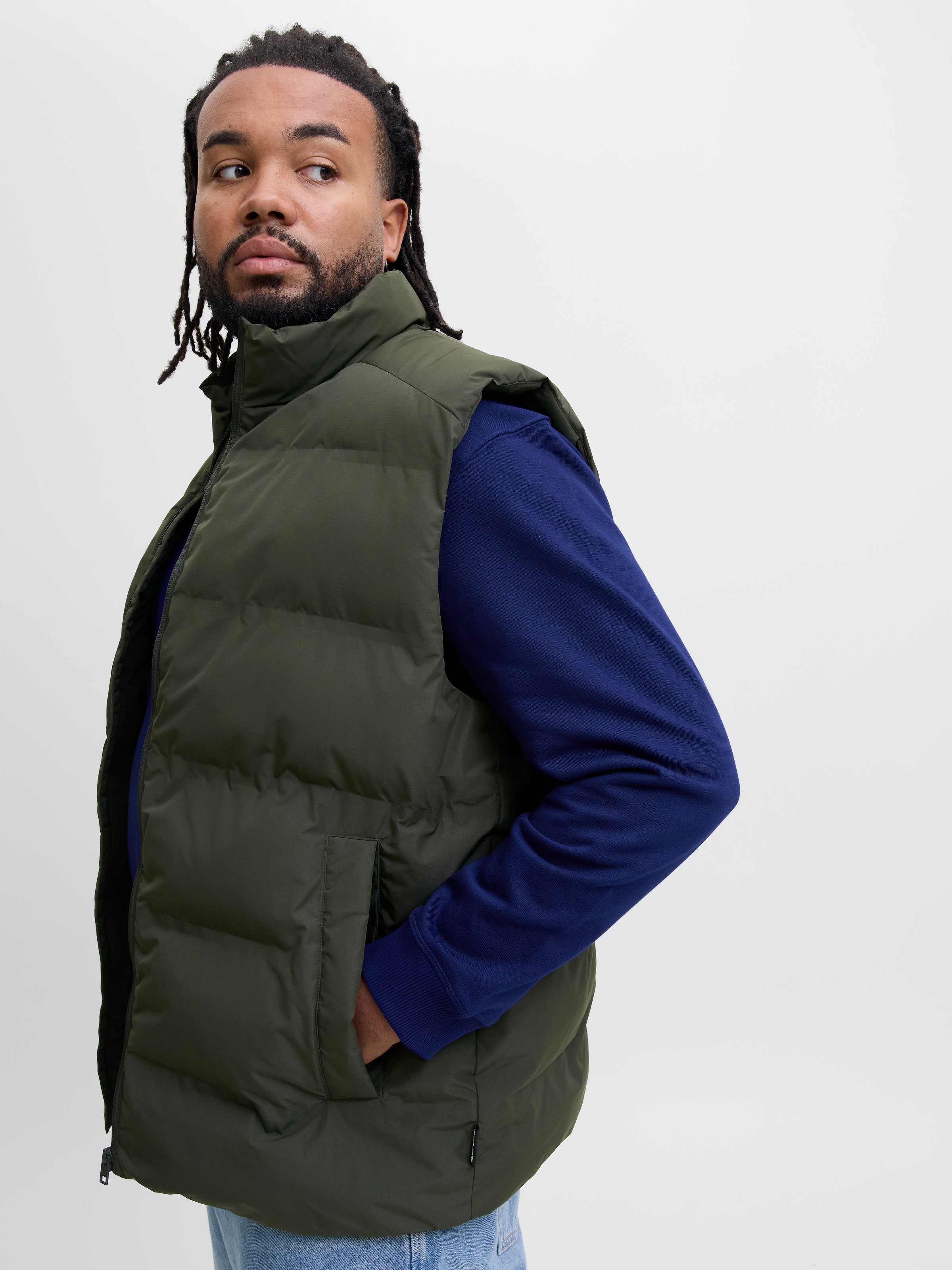 Jack & Jones PlusSize Steppweste "JJESOHO BODYWARMER COLLAR SN PLS" günstig online kaufen