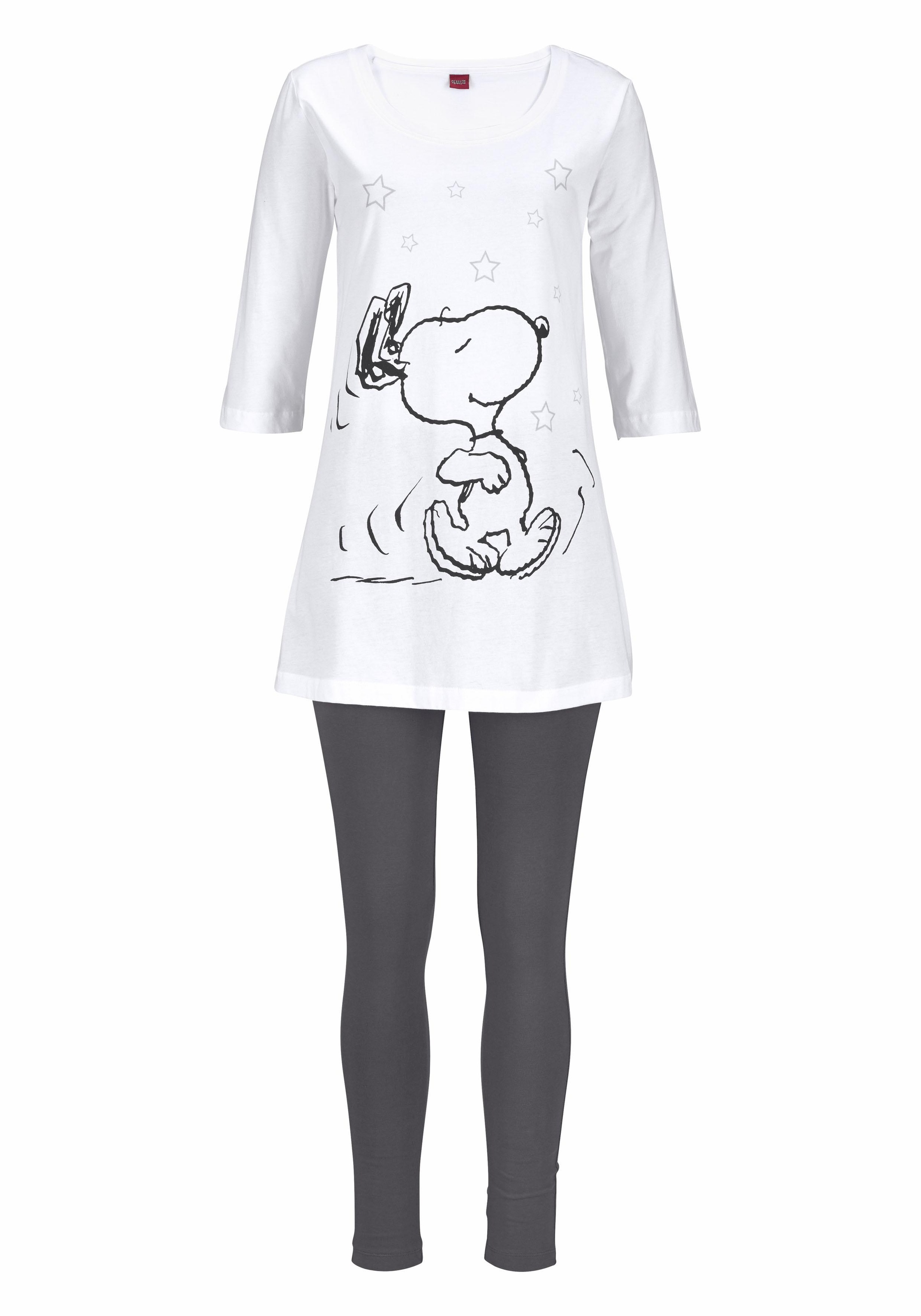 Peanuts Pyjama 2 Stk. tlg., mit Leggings und legerem Shirt mit Snoopy Druck günstig online kaufen
