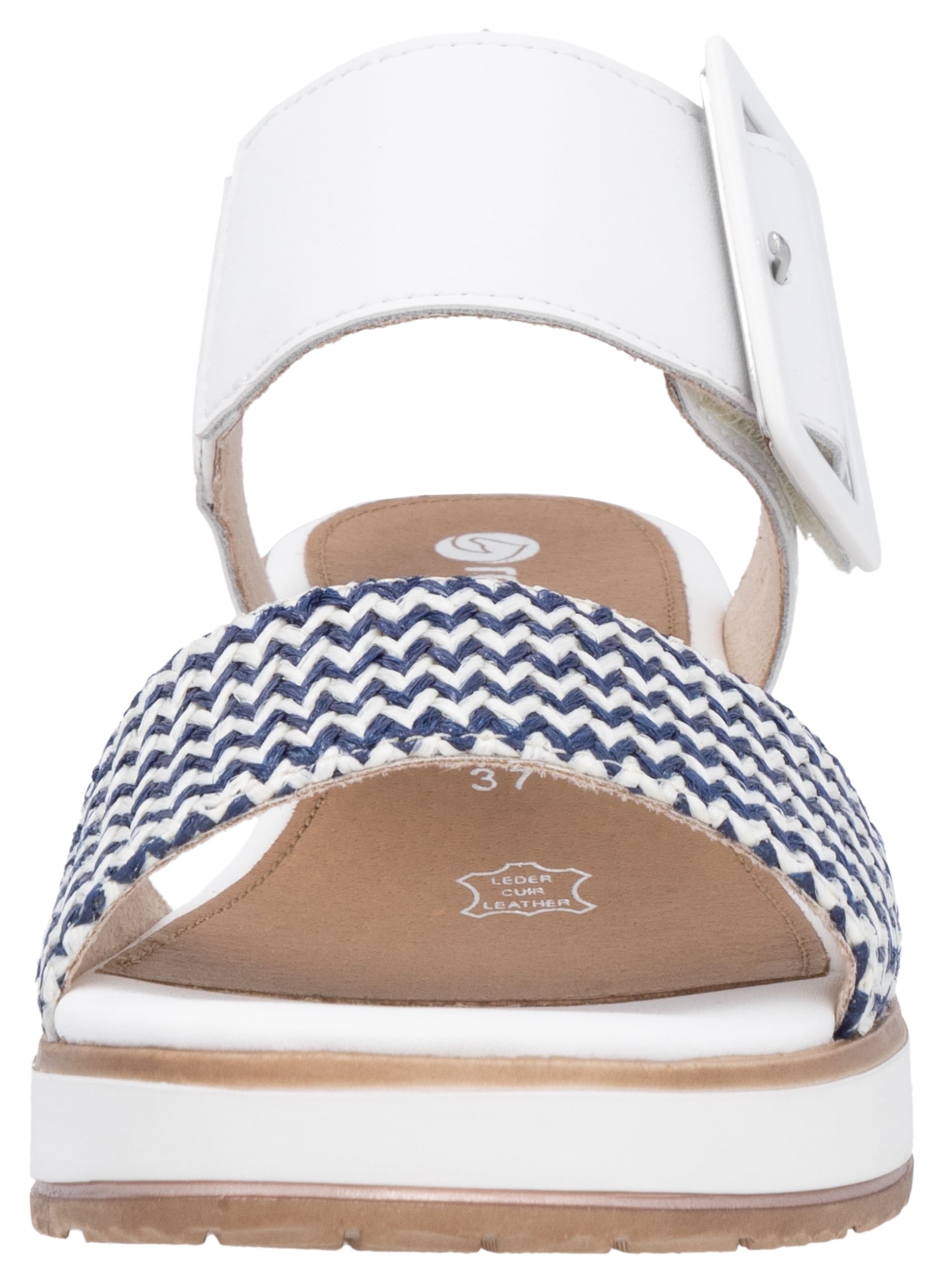 Remonte Sandalette »ELLE-Collection«, Sommerschuh, Sandale, Bequemschuh mit Klett unter der Zierschnalle