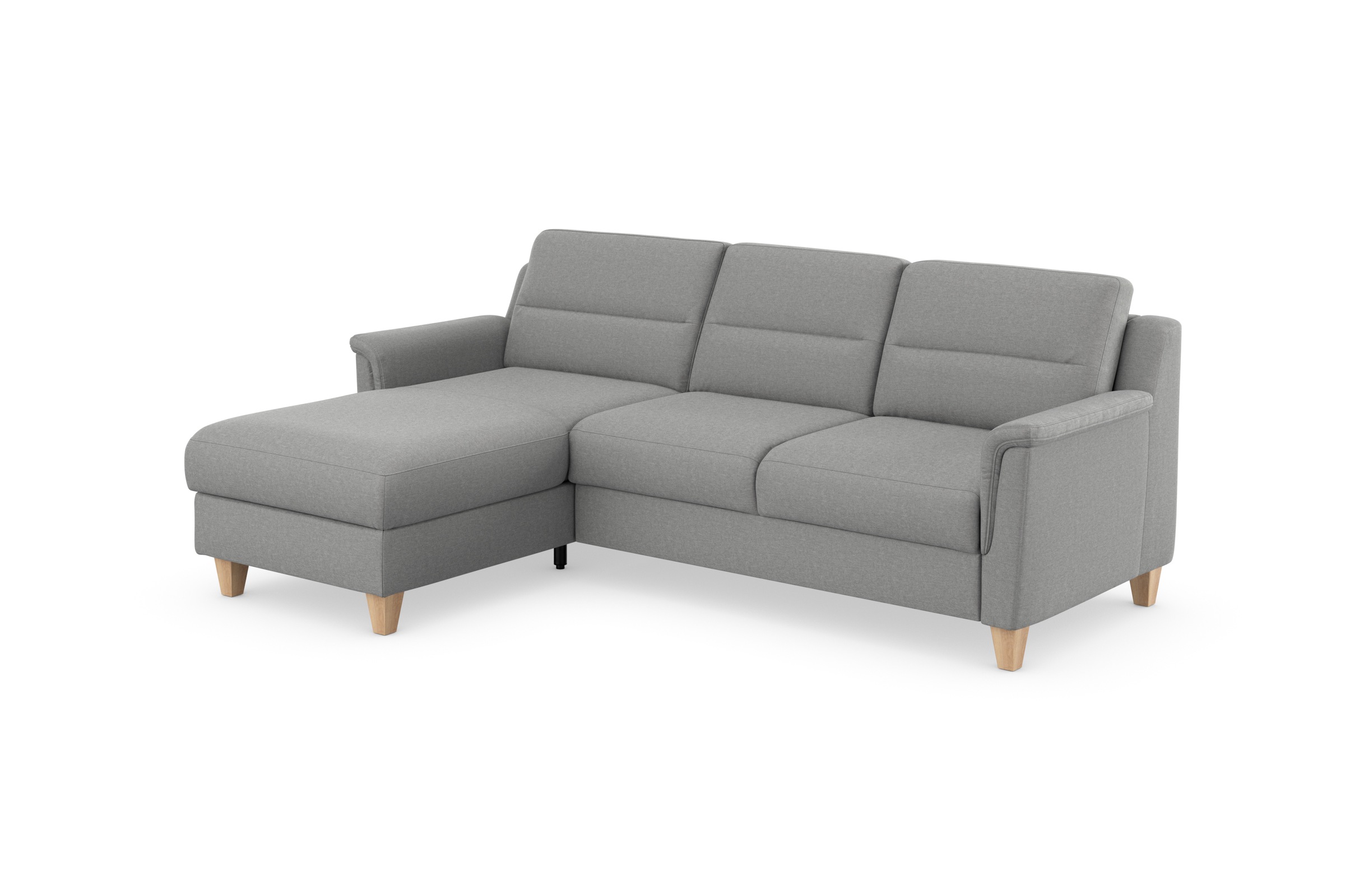 Ecksofa SIT & MORE "Farö L-Form", grau, B:234cm H:90cm T:168cm, Sofas, Ecksofa, inklusive Federkern, wahlweise mit Bettfunktion und Bettkasten 9