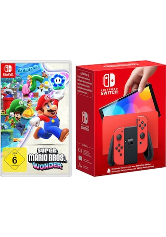 Nintendo Switch Spielekonsole »OLED Mario Edition + Su...