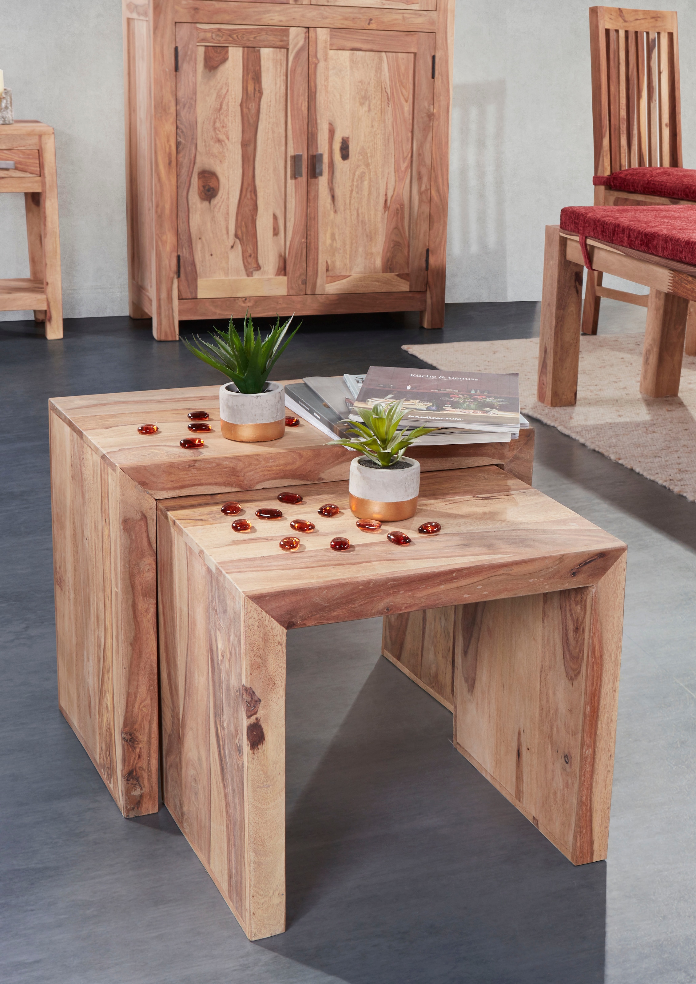 »Inka«, Gutmann Sheesham Factory Holz BAUR Satztisch | massivem bestellen aus