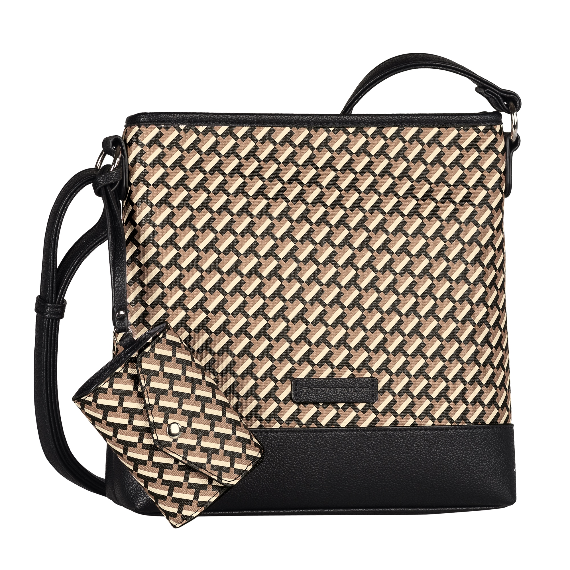 TOM TAILOR Umhängetasche "Xenia", mit raffiniert geometrischen "T" Print de günstig online kaufen