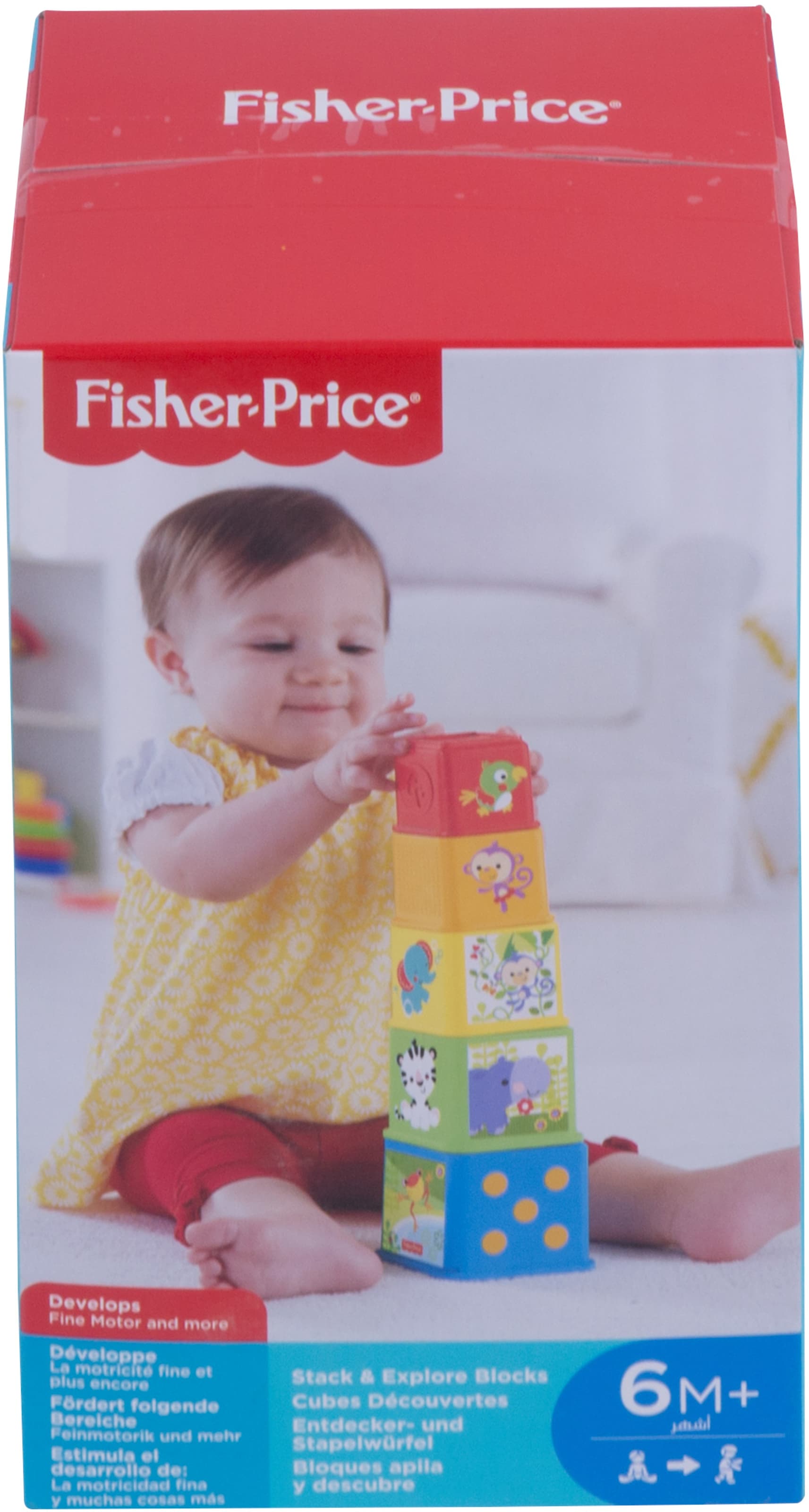Fisher-Price® Stapelspielzeug »Entdecker- und Stapelwürfel«, (5 tlg.)