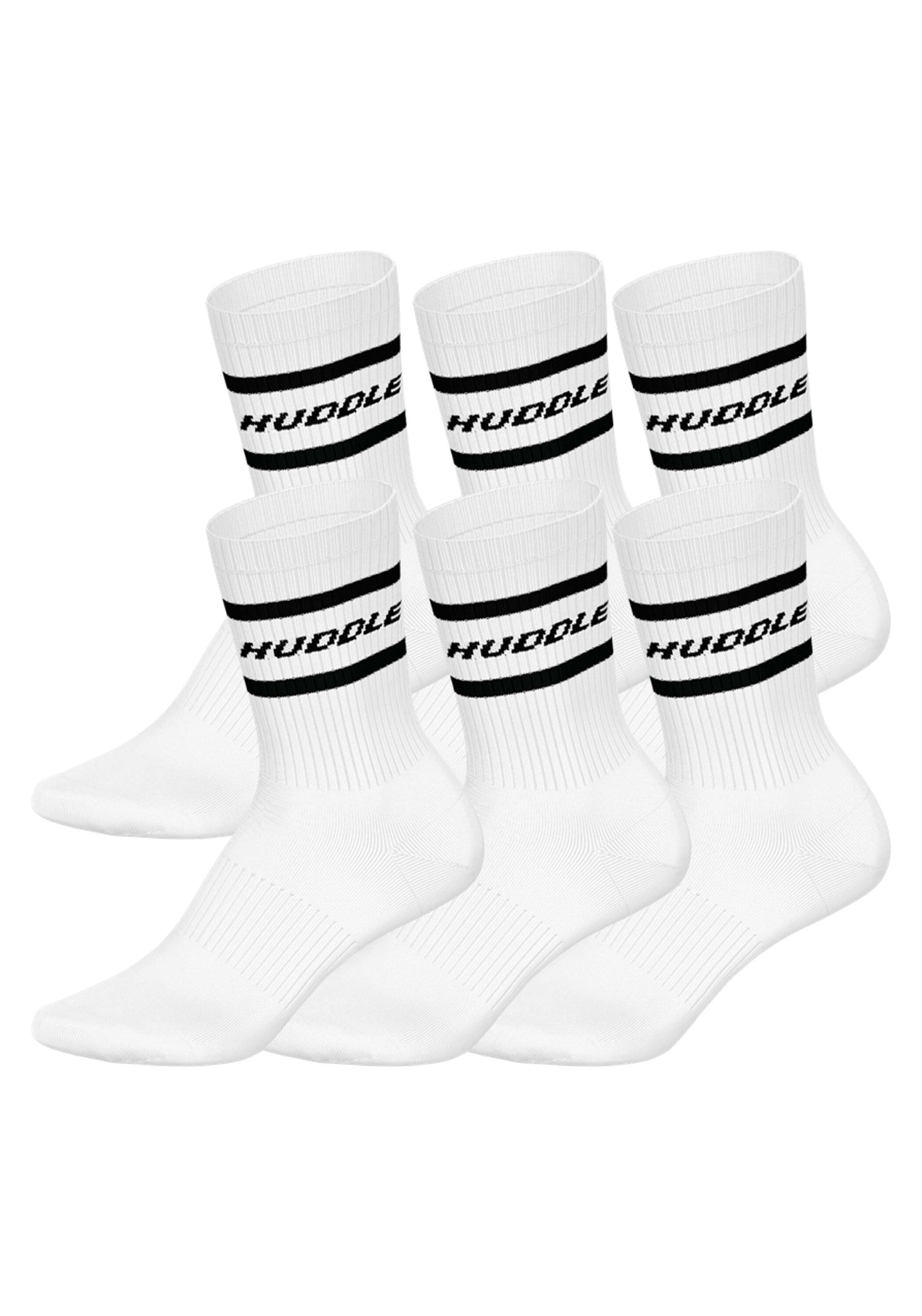 HUDDLE Kurzsocken "Socken HUDDLE 6pk Crew Socks Stripe 6er Pack" 6 Paar tlg.