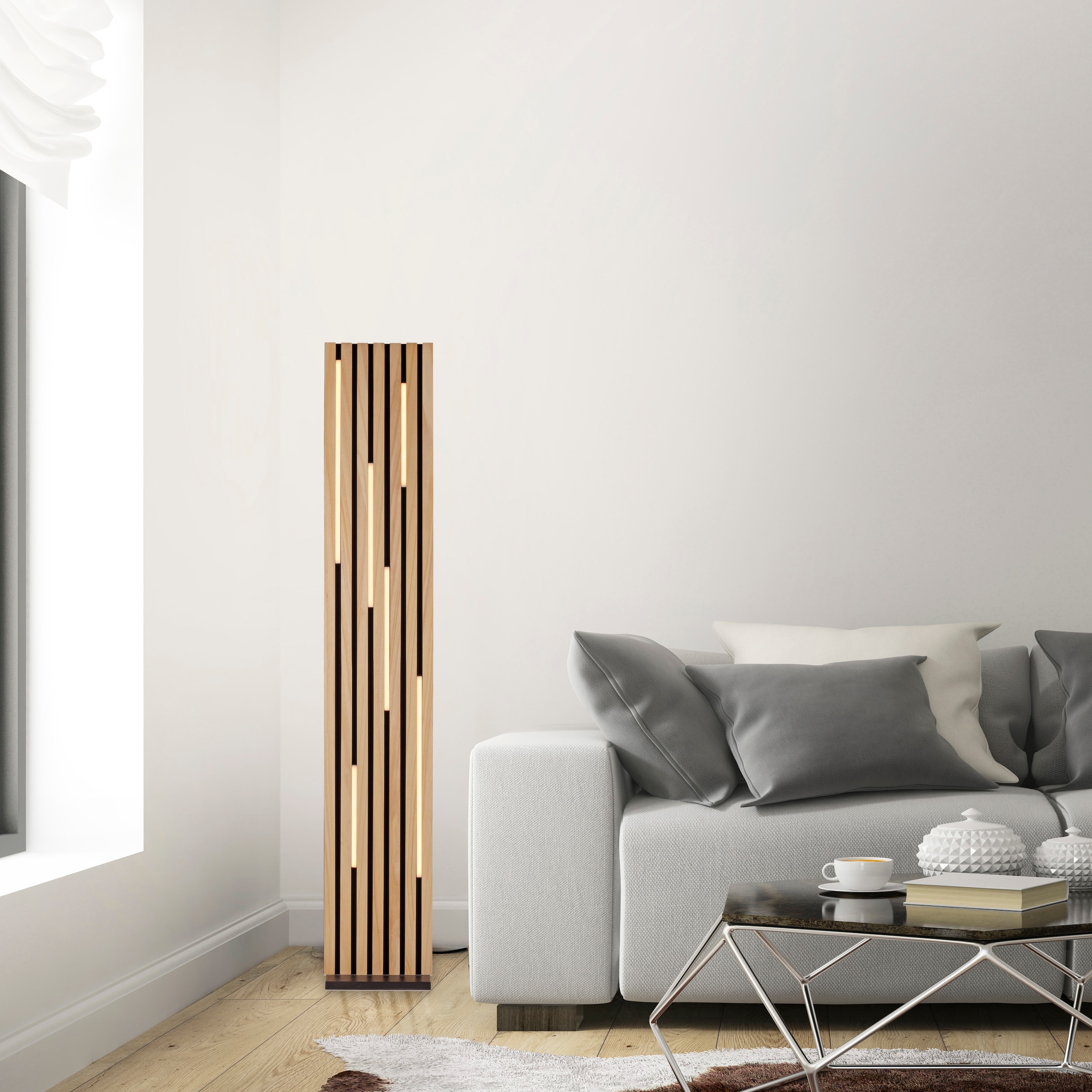 Neuhaus Q SMART HOME LIGHTS LED Stehlampe »Q-AKUSTIK« LED-Board 1 Stk. warmweiß - kaltweiß