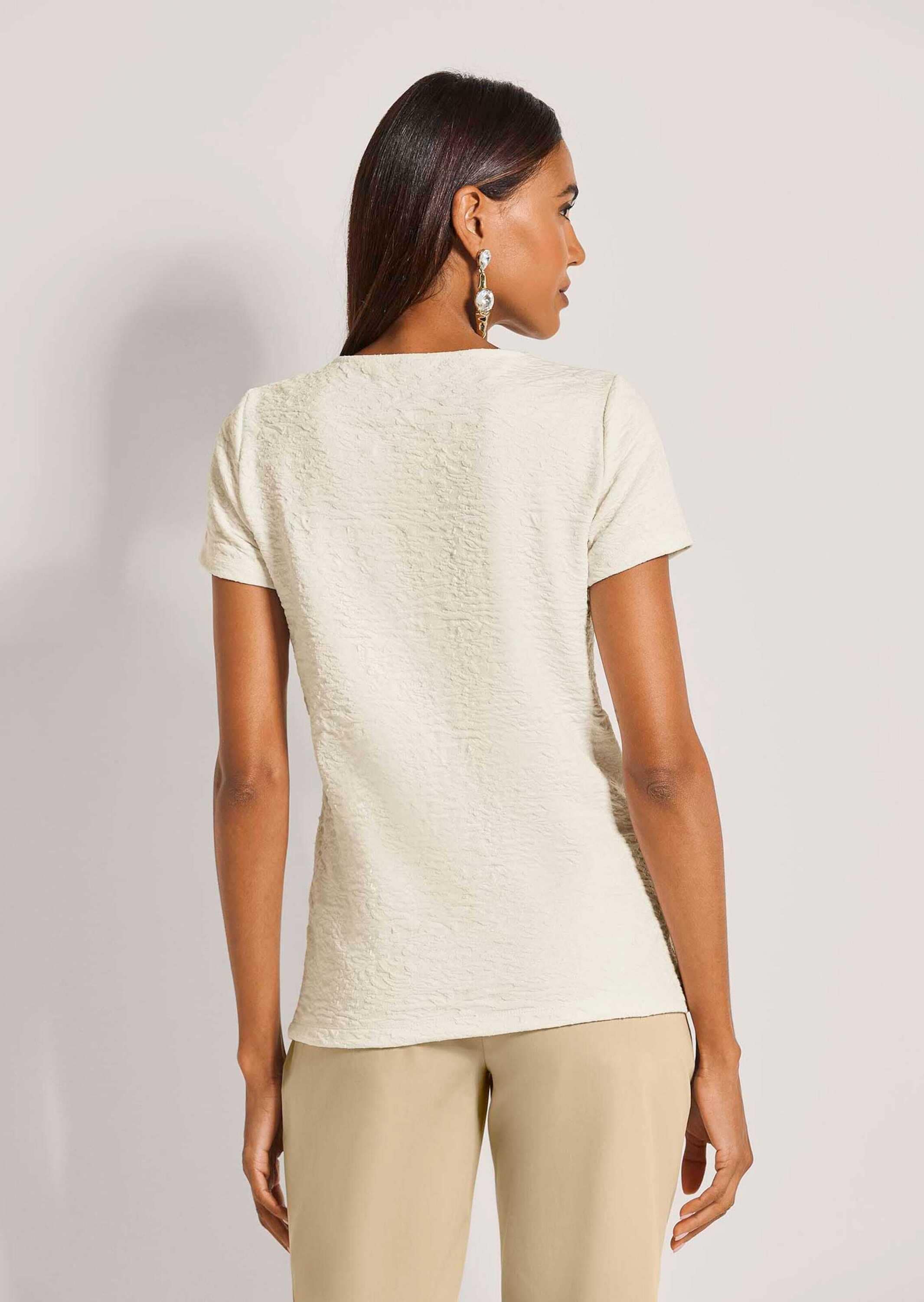 MADELEINE Kurzarmshirt »Shirt Stylisches Blusenshirt mit Rundhals« Crash-Optik