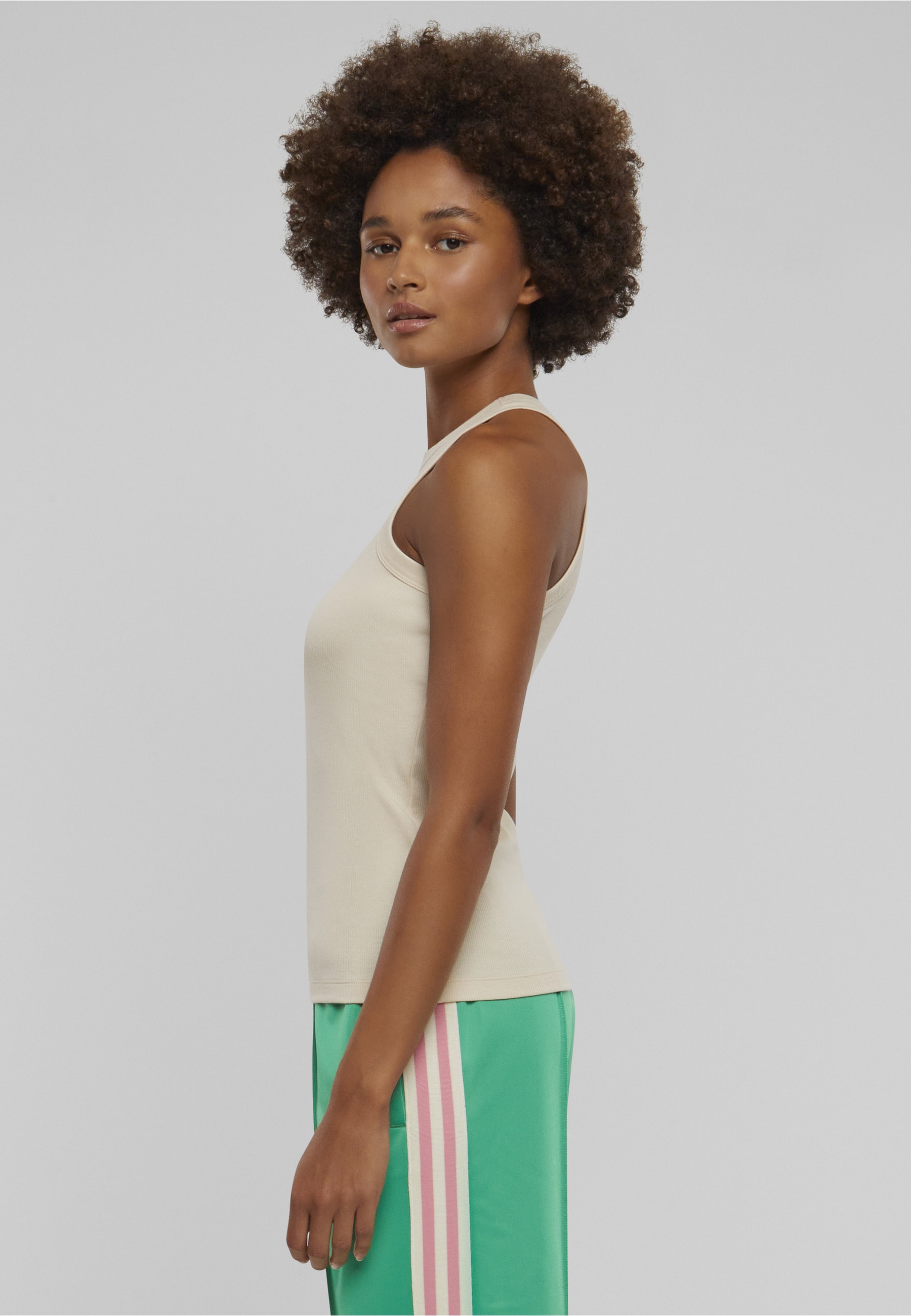 URBAN CLASSICS Tanktop »Urban Classics Damen Ladies Racer Back Rib Top«
