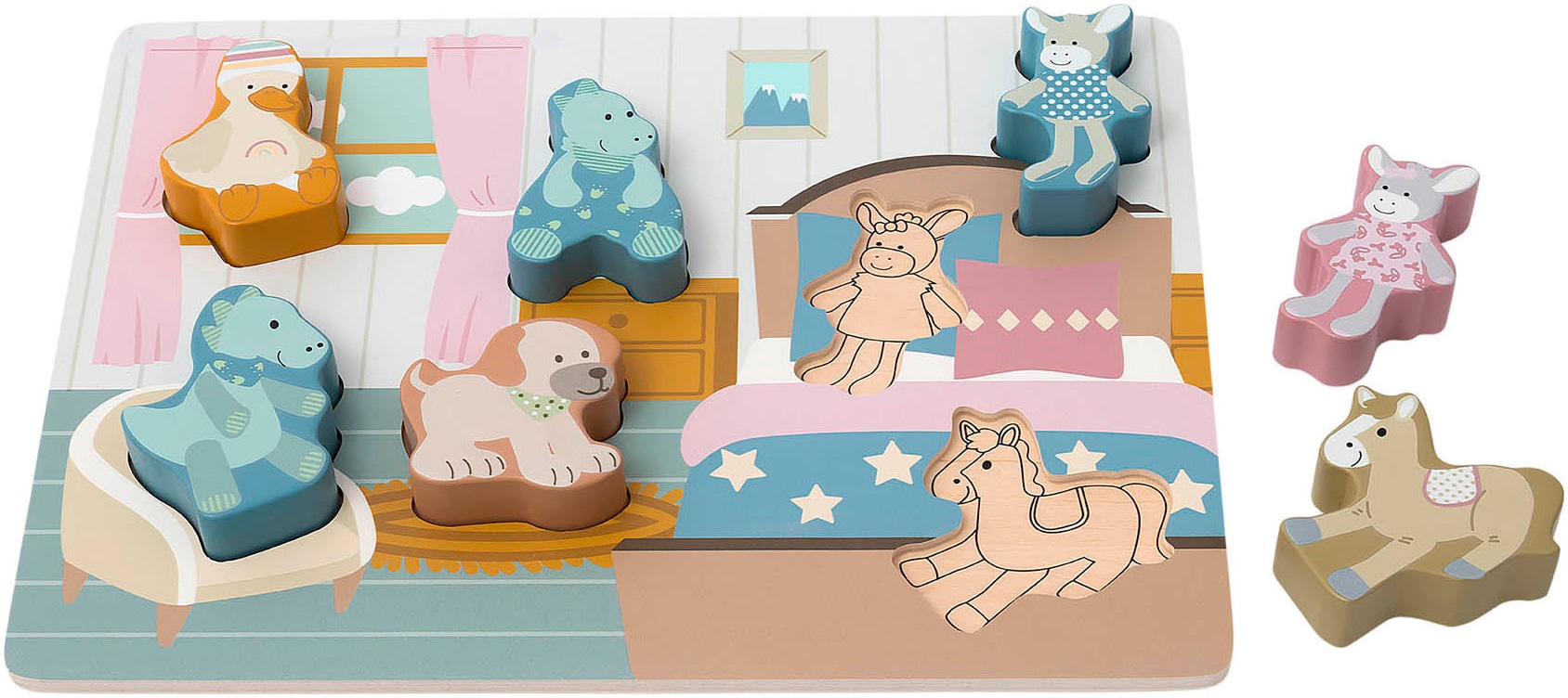 Sterntaler® Steckpuzzle »Sterntaler Freunde Holzpuzzle« FSC® - schützt Wald