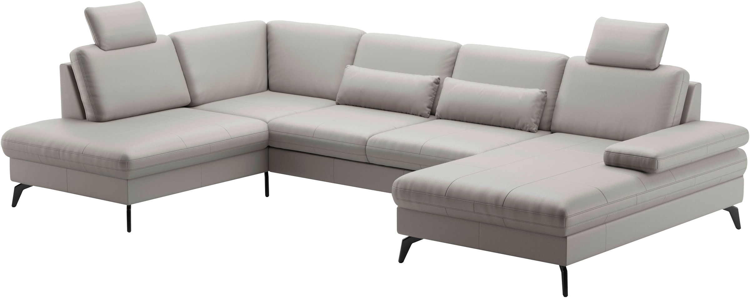 sit&more Wohnlandschaft »Morris U-Form, inkl. Sitztiefenverstellung«, wahlweise mit Armteilverstellung, Bettfunktion & Bettkasten