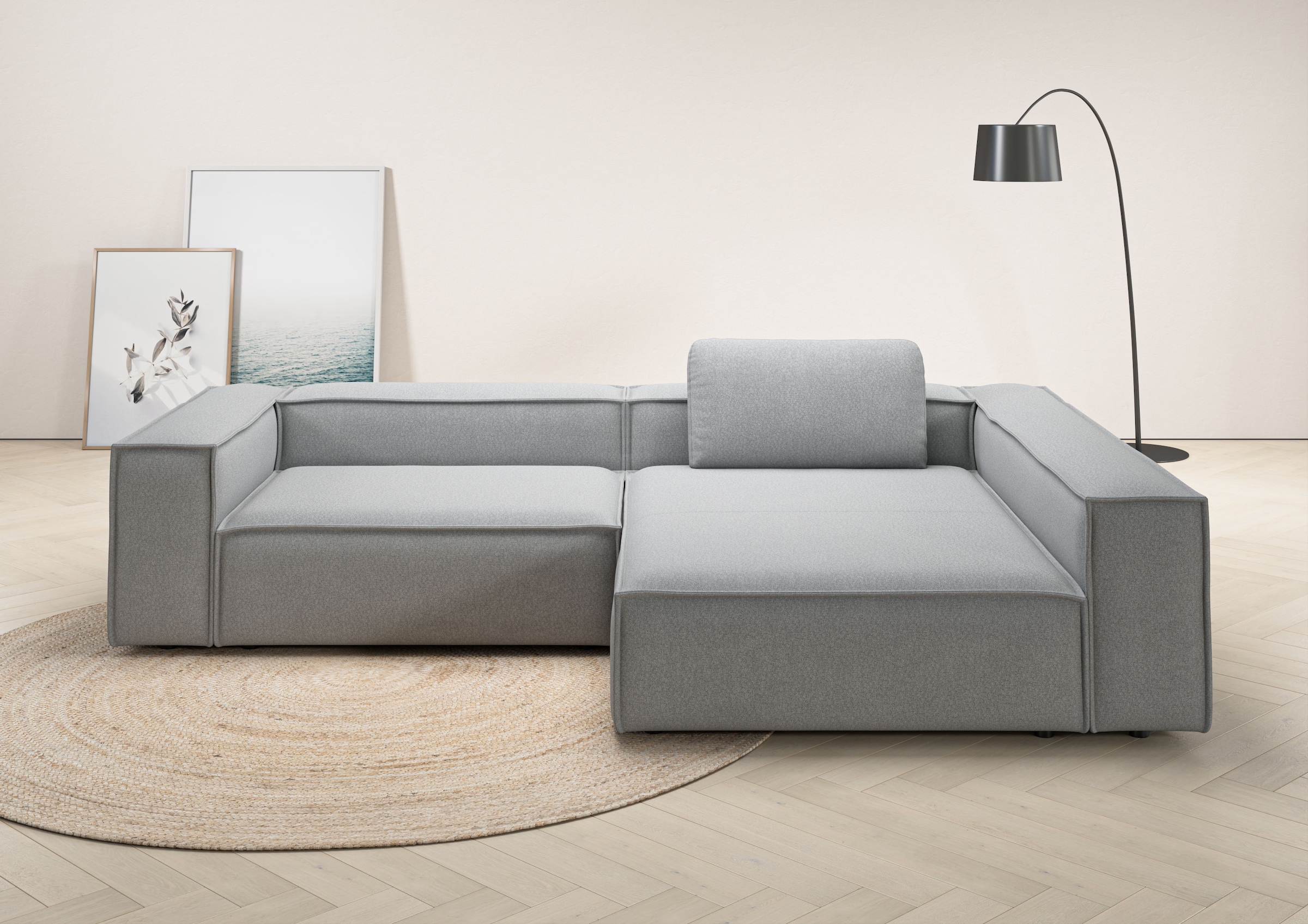 Places of Style Ecksofa »Watertown, moderne XXL L-Form, 306 cm breit«, Komfortabel mit tiefer Sitzfläche – ideal für große Wohnräume