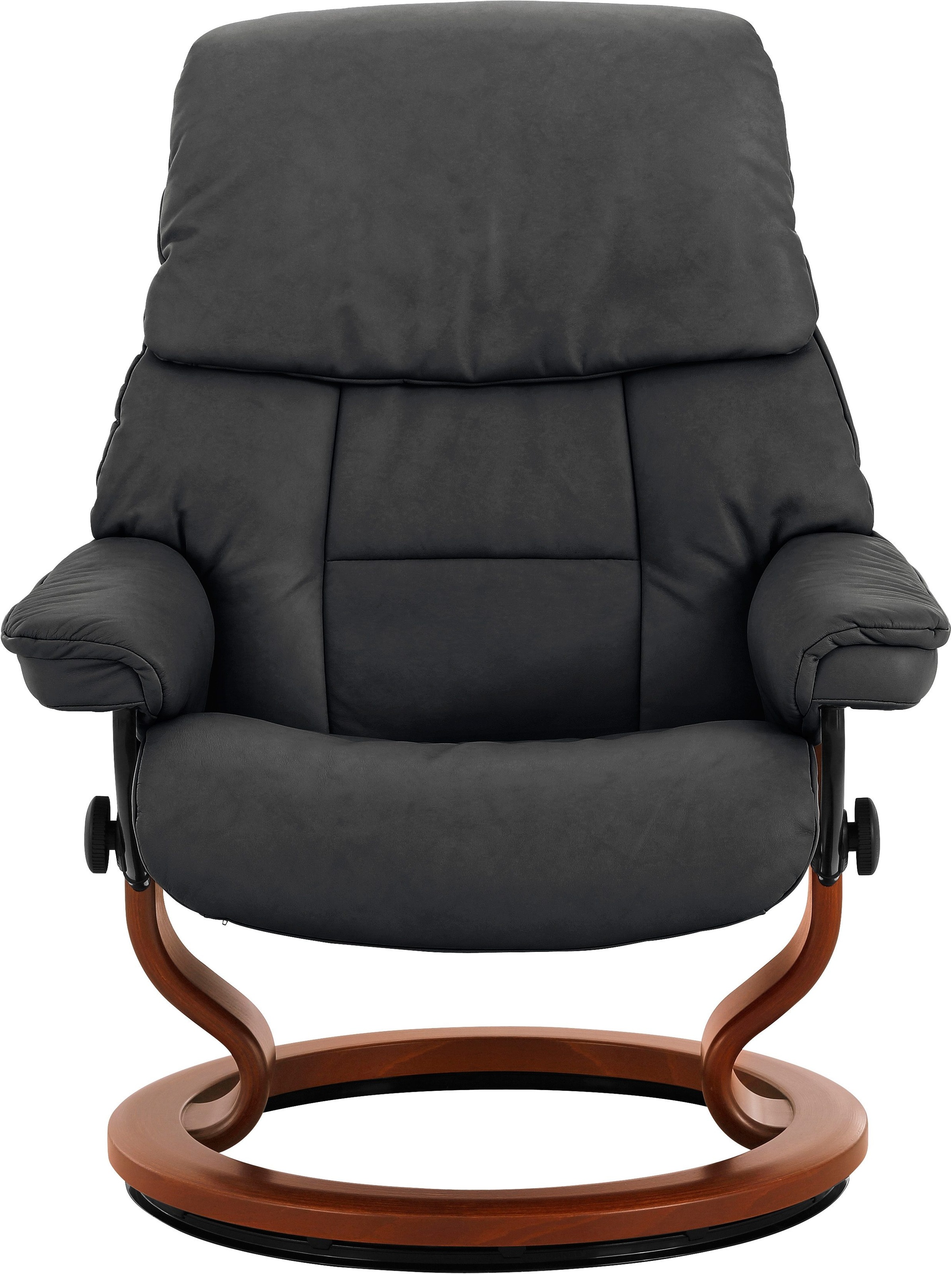 Stressless® Relaxsessel »Ruby«, (Set, Relaxsessel mit Hocker), mit Classic Base, Größe L, Gestell Eiche, Wenge, Braun & Schwarz