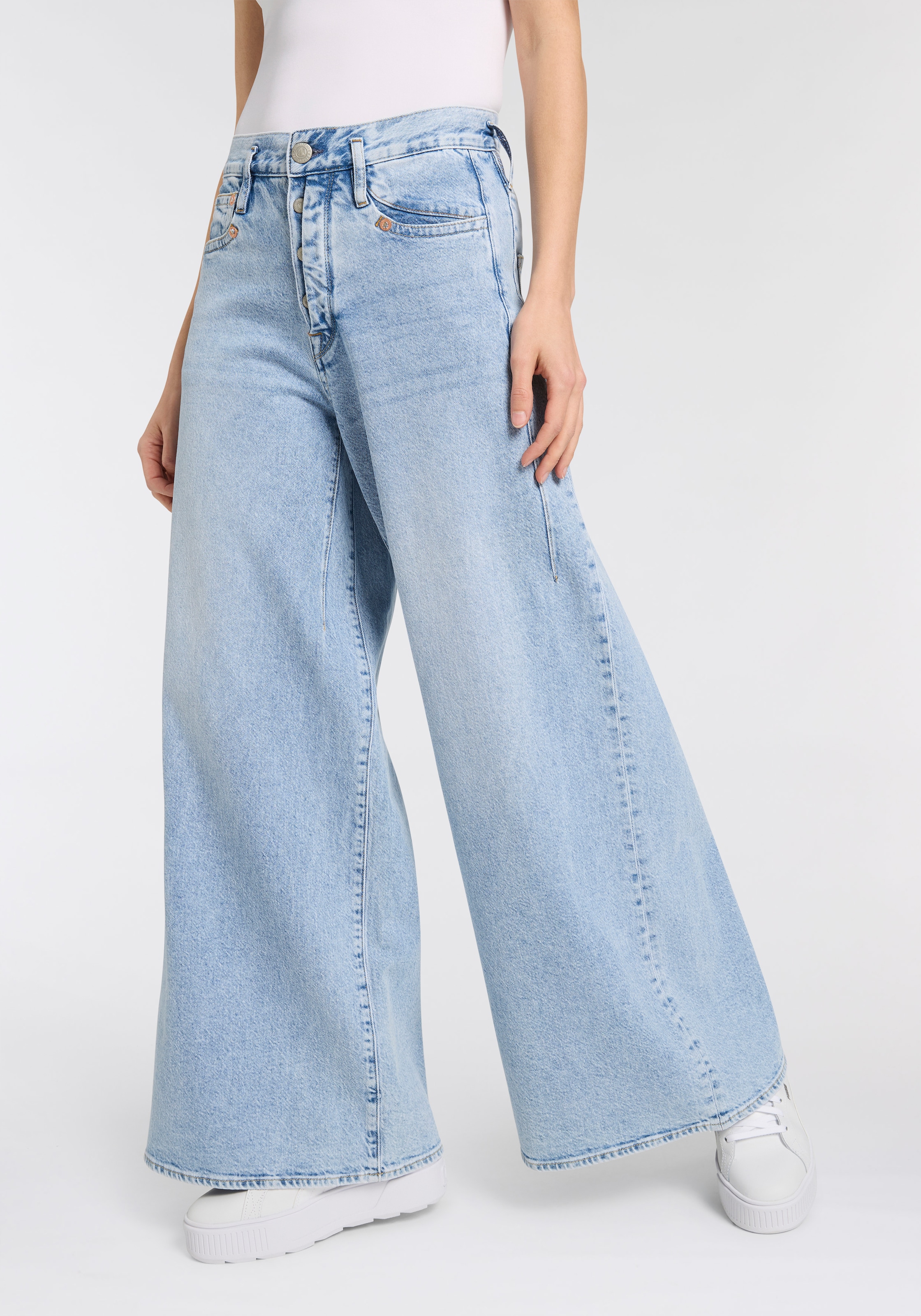 Herrlicher 5-Pocket-Jeans "Shyra Palazzo Denim", mit besonders weitem Bein günstig online kaufen