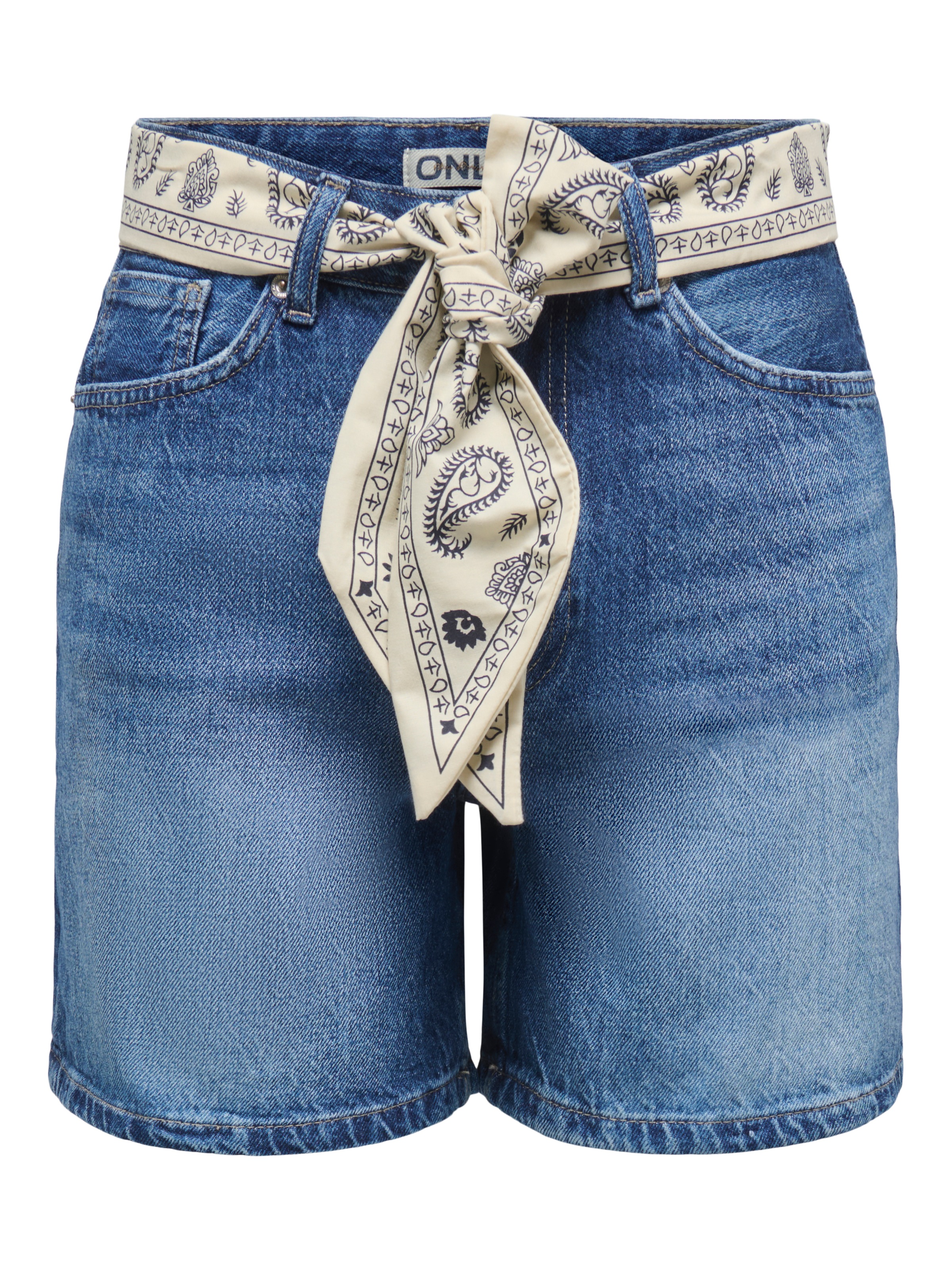 ONLY Jeansshorts »ONLJOSE HW SCARF DNM SHORTS AZG« Baumwolle, regular fit, high waist