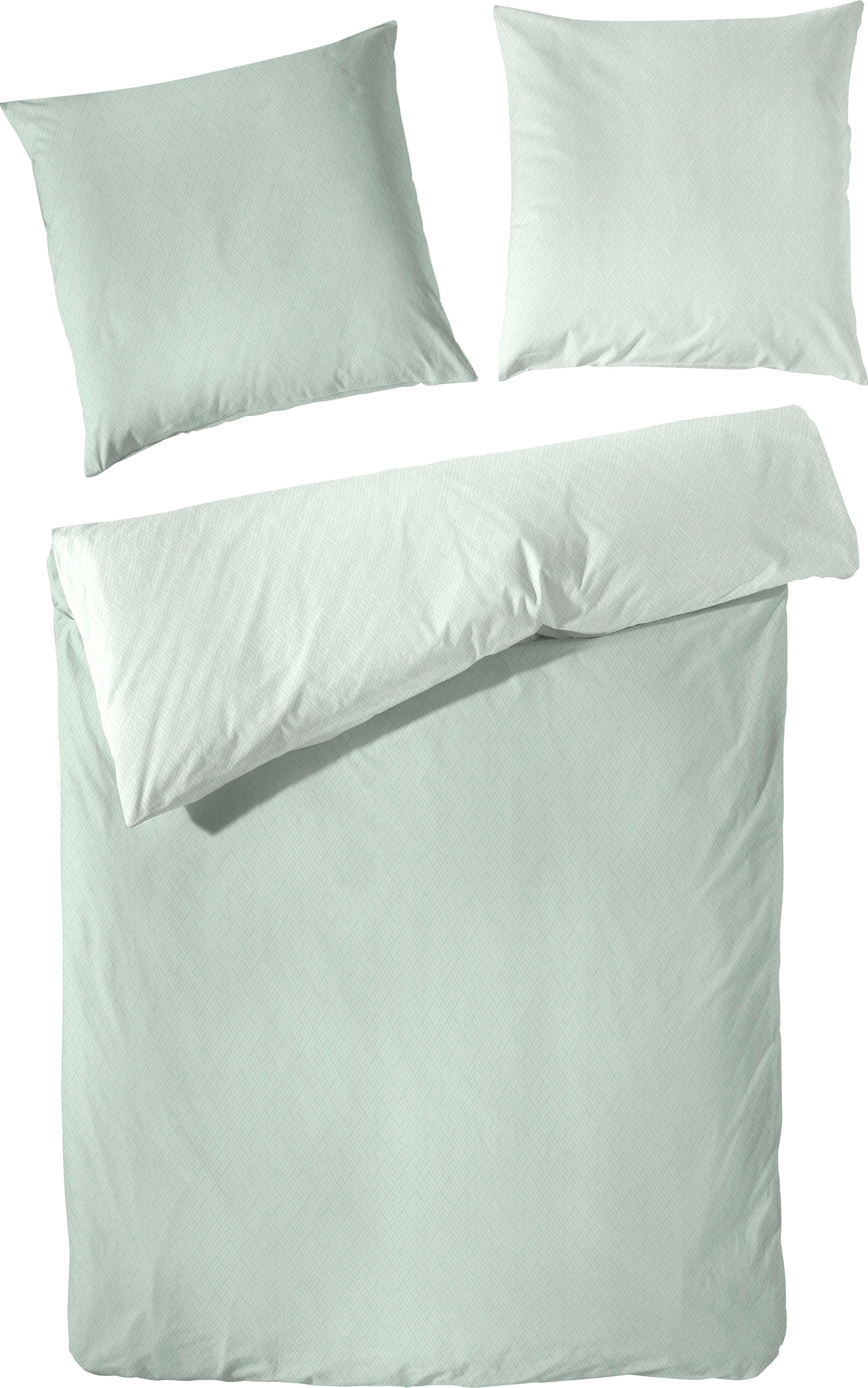 Primera Wendebettwäsche "Kate" 3 Stk. mit Two-Tone-Optik, feines Grafik-Mus günstig online kaufen