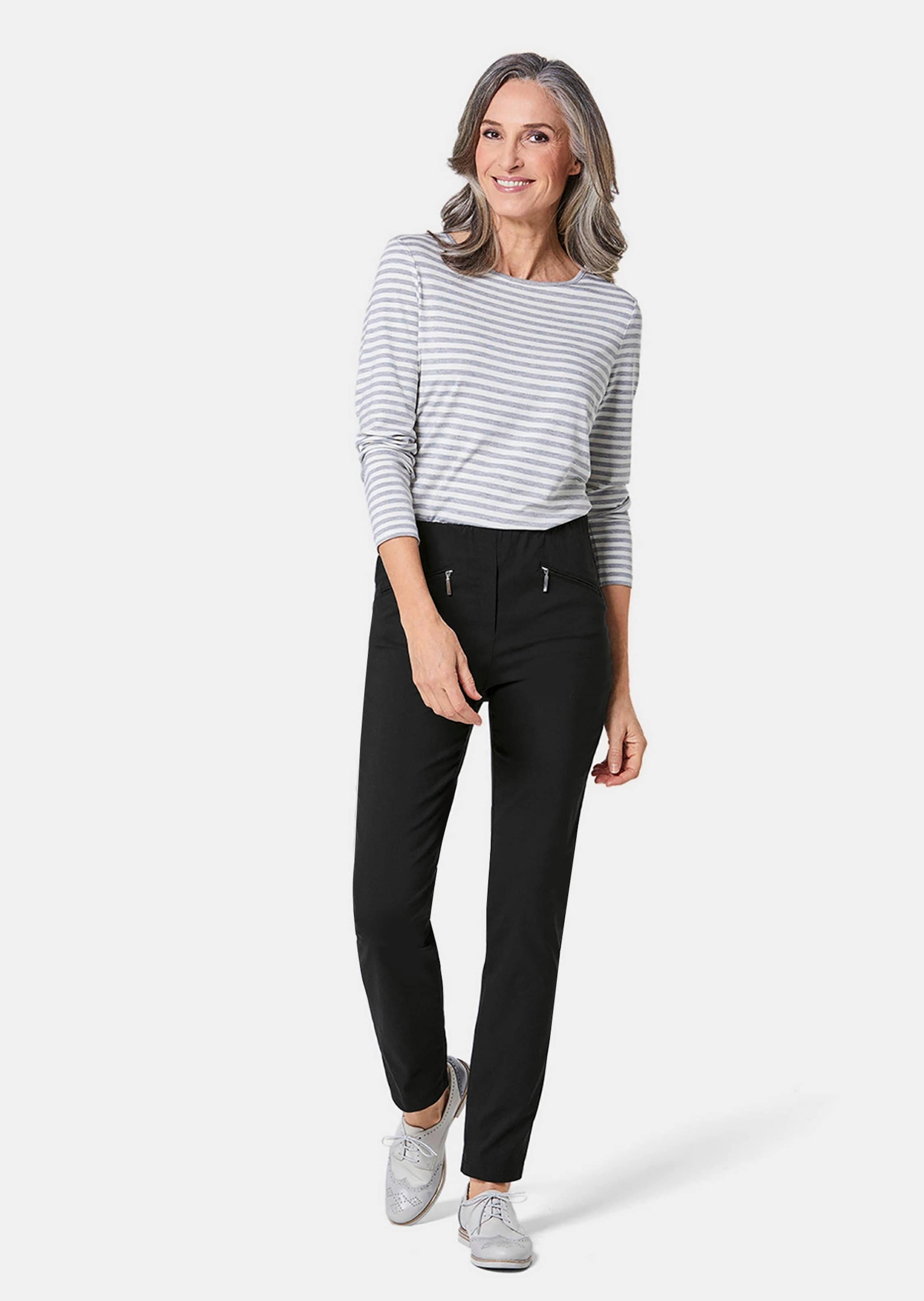 Goldner Louisa 2-in-1 Pull-On Trousers Black Size 44 2