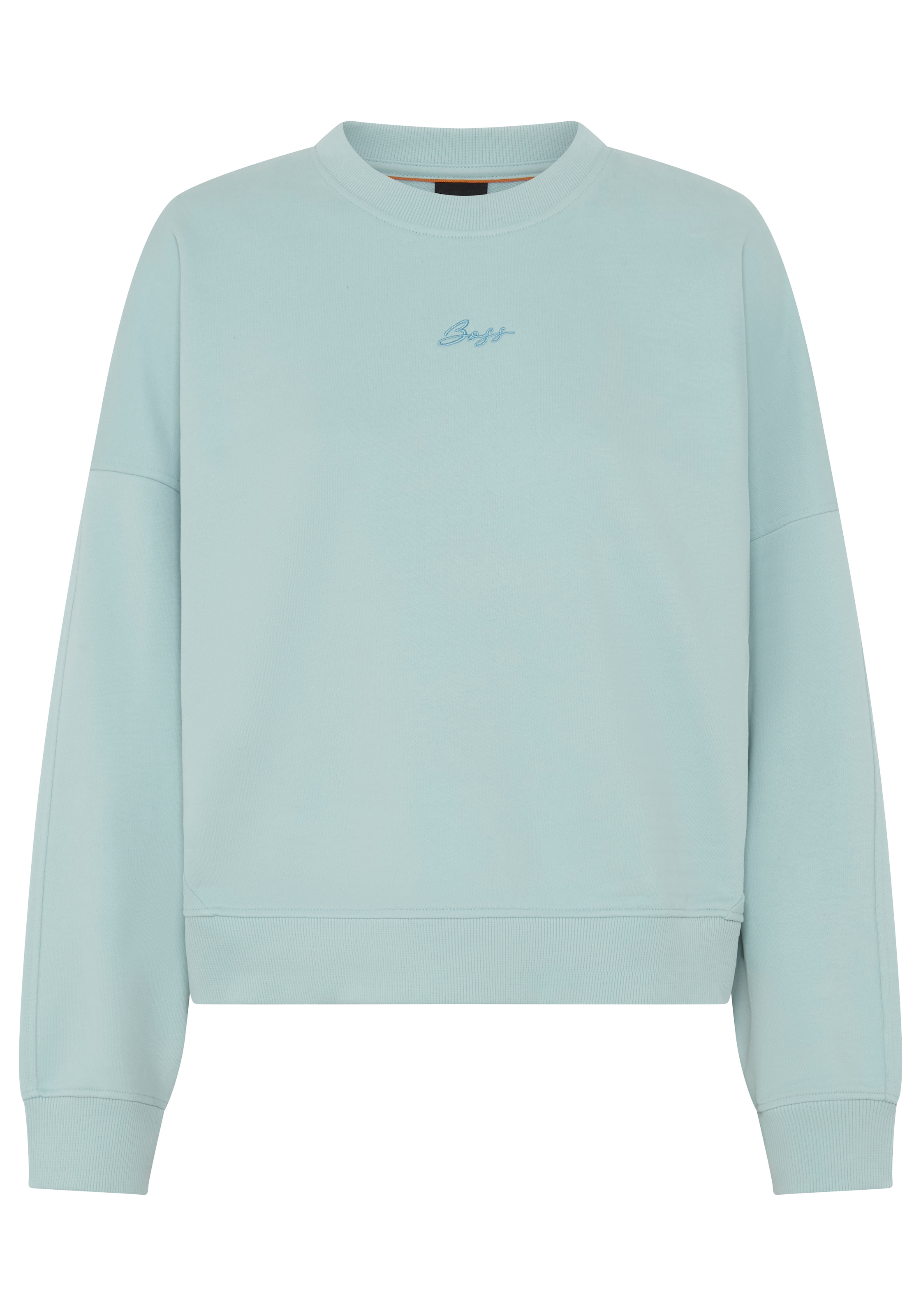 BOSS ORANGE Sweater "Ever Premium Damenmode", mit Logostickerei, aus Baumwolle