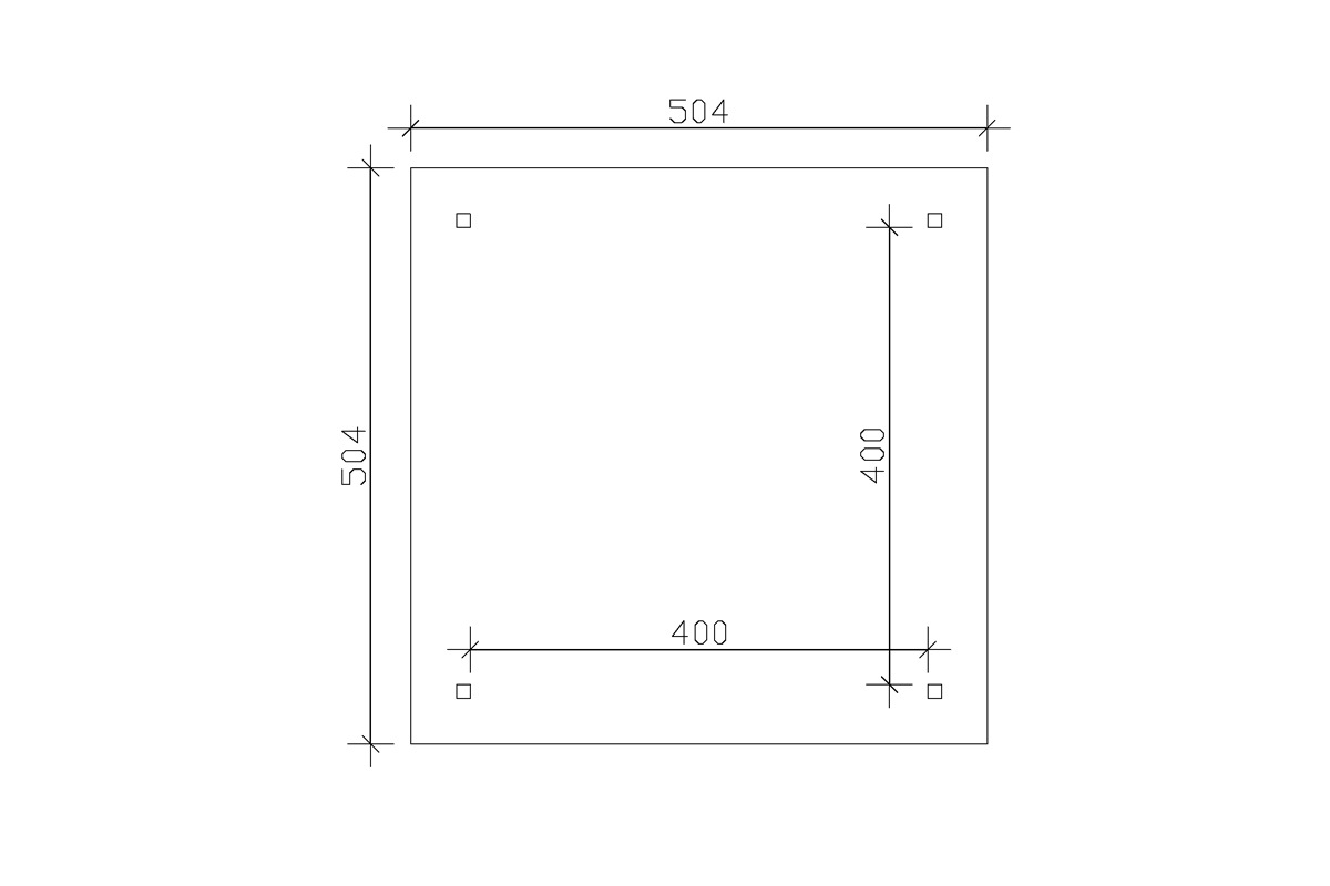 Skanholz Pavillon »Cannes 3«, 4-Eck, BxT: 504x504 cm