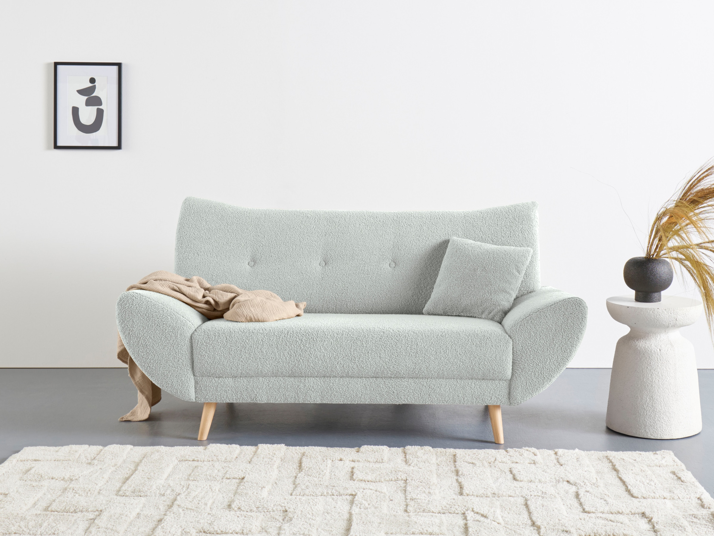 Home affaire 2-Sitzer "Basta, komfortable Wellenunterfederung, Breite 174cm"