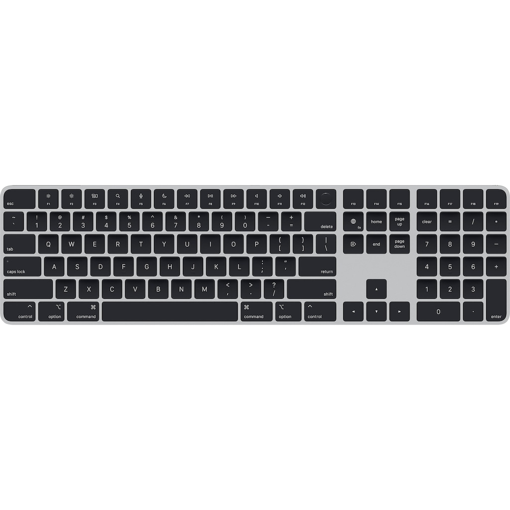 Apple Apple-Tastatur »Magic Keyboard mit Touch ID und Ziffernblock«, (Ziffernblock-Multimedia-Tasten)