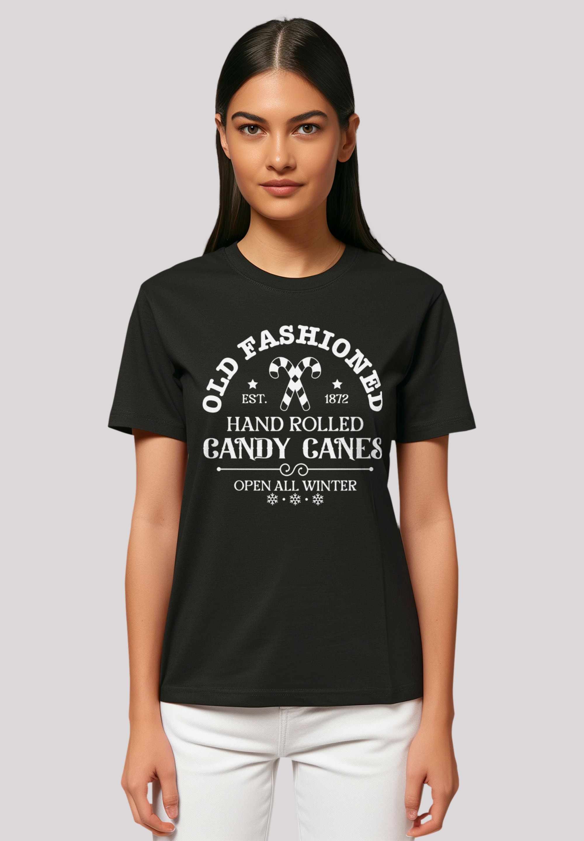 F4NT4STIC T-Shirt "Cany Canes Retro Weihnachts Sign", Premium Qualität günstig online kaufen