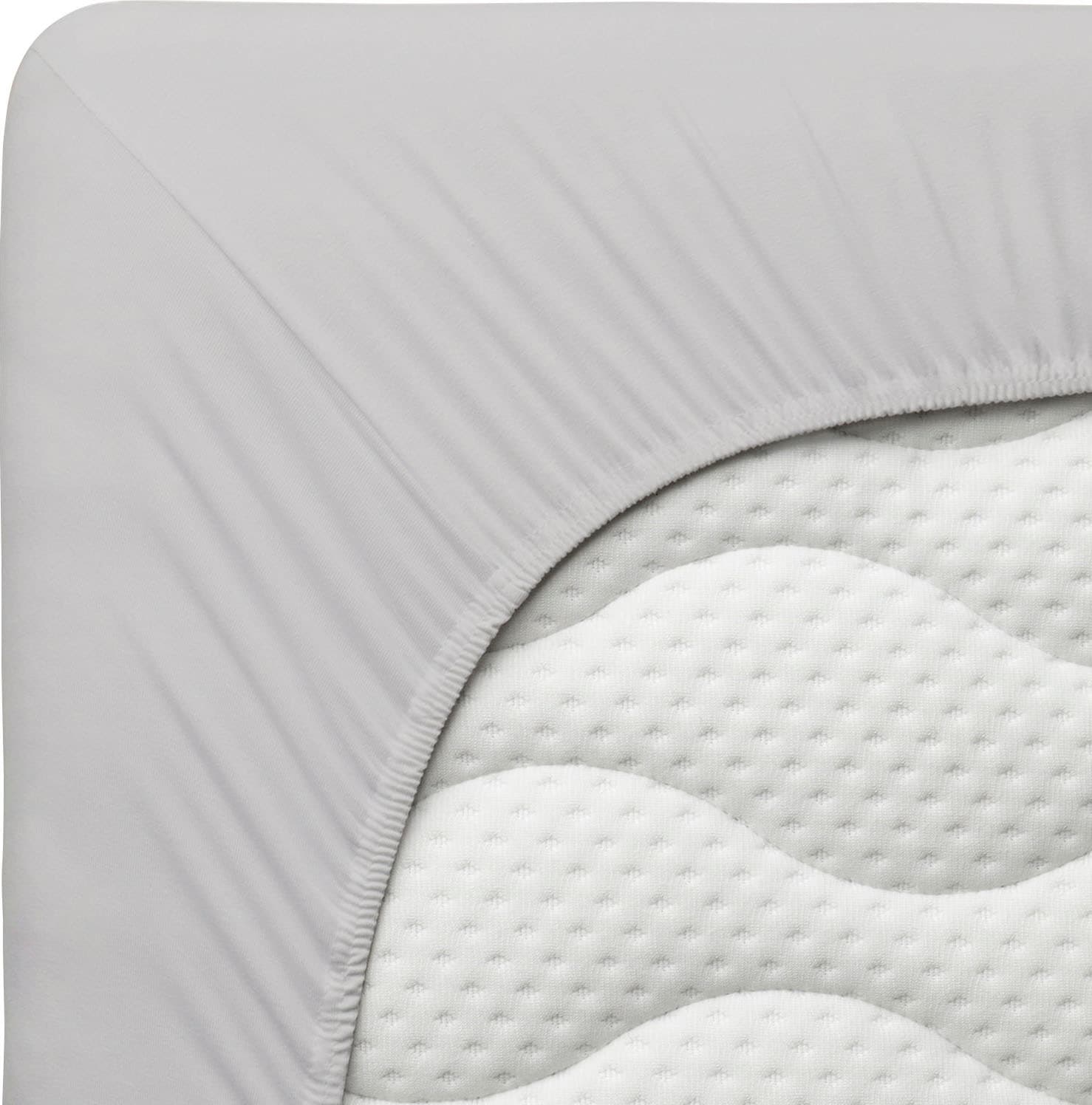 Schlafgut Spannbettlaken »PURE Bio-Baumwolle mit Elasthan, dehnbar blickdicht, straff, Bettlaken«, PREMIUM Laken für Matratzen bis 30cm Höhe, in 90x200, 140x200, 180x200