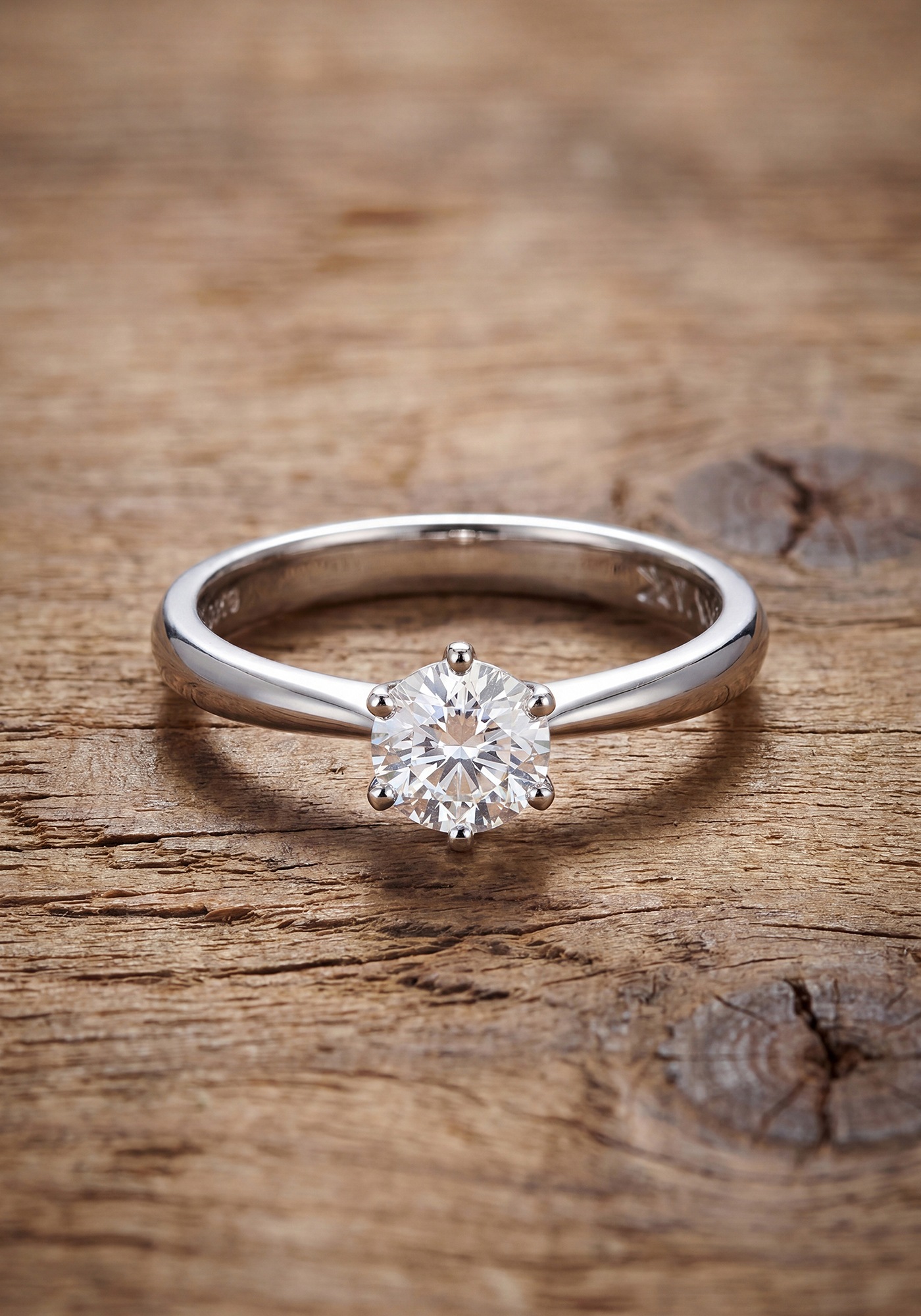 JOBO Solitärring »Silberring mit Zirkonia« 925 Silber rhodiniert