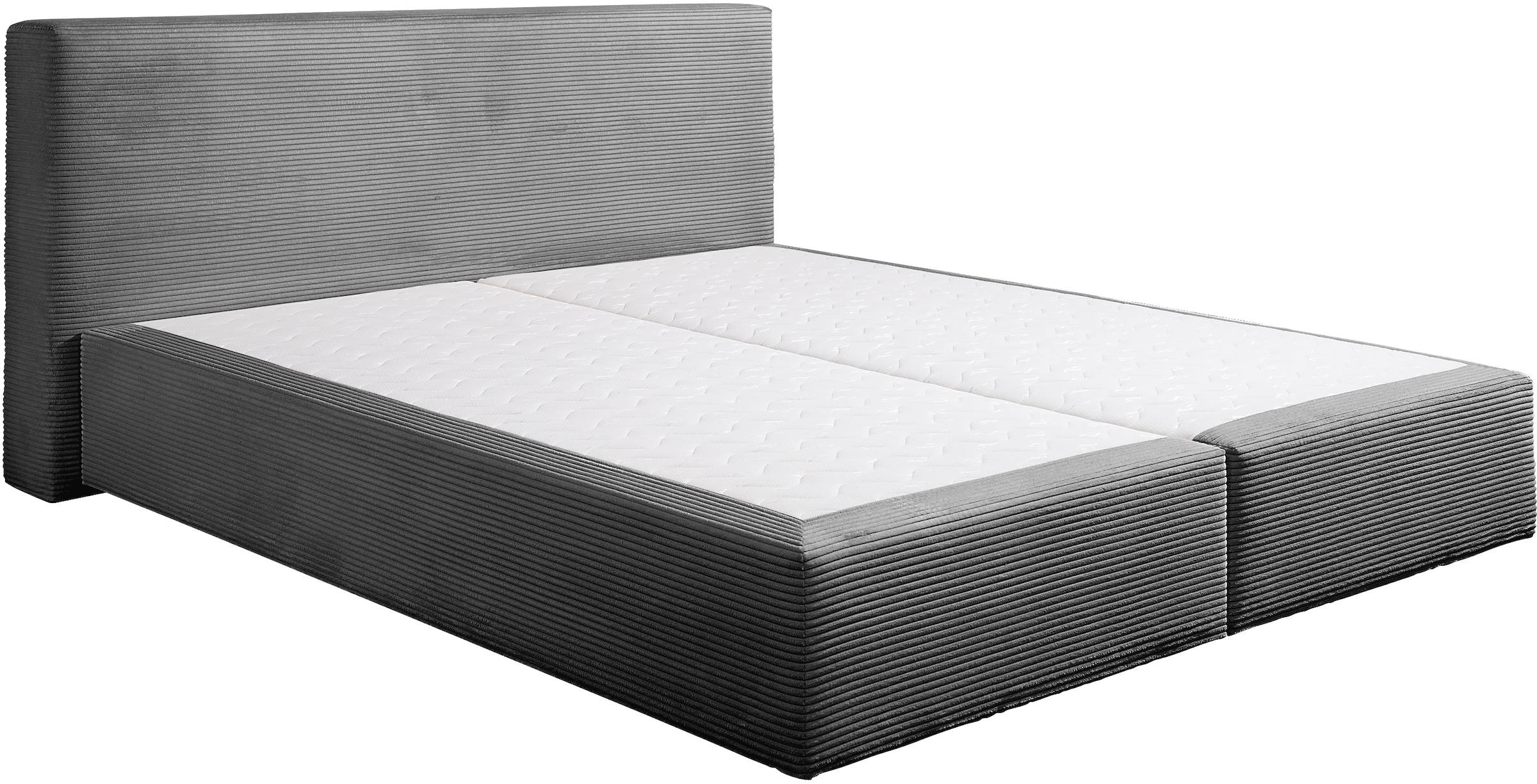 andas Boxspringbett »Åby«, In Cord Bezug, wahlweise mit und ohne Matrazte erhältlich