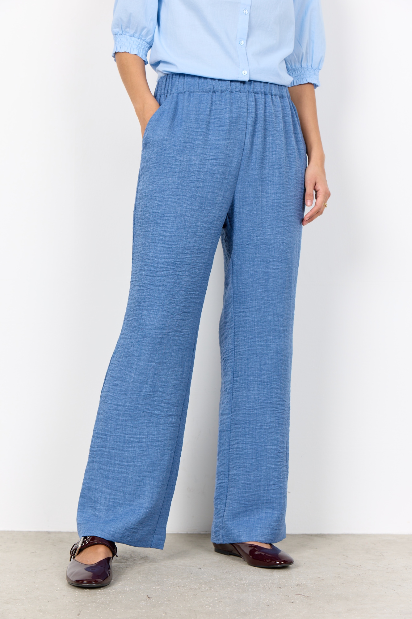 soyaconcept Schlupfhose "SC-CHARISSA 3-C" aus Polyester, langer Schnitt, elastischer Bund, pflegeleicht