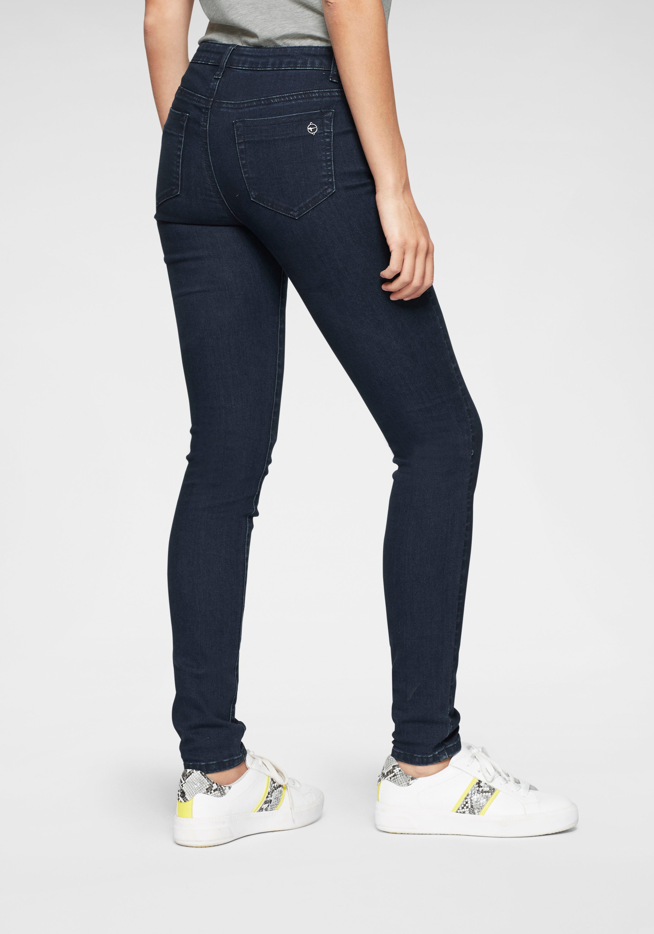 Tamaris Skinny-fit-Jeans schmale Beinweite, mit Gürtelschlaufenbund, mit Me günstig online kaufen