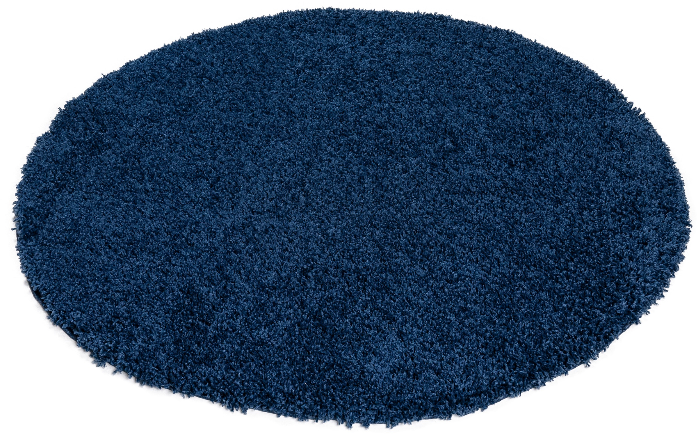 Teppich OTTO HOME "Shaggy 30" Gr. 9, blau, H:30mm Ø:140cm, Kunstfaser, Teppiche, Teppich, Teppich in Uni-Farben, besonders weich und kuschelig, Wohnzimmer 3