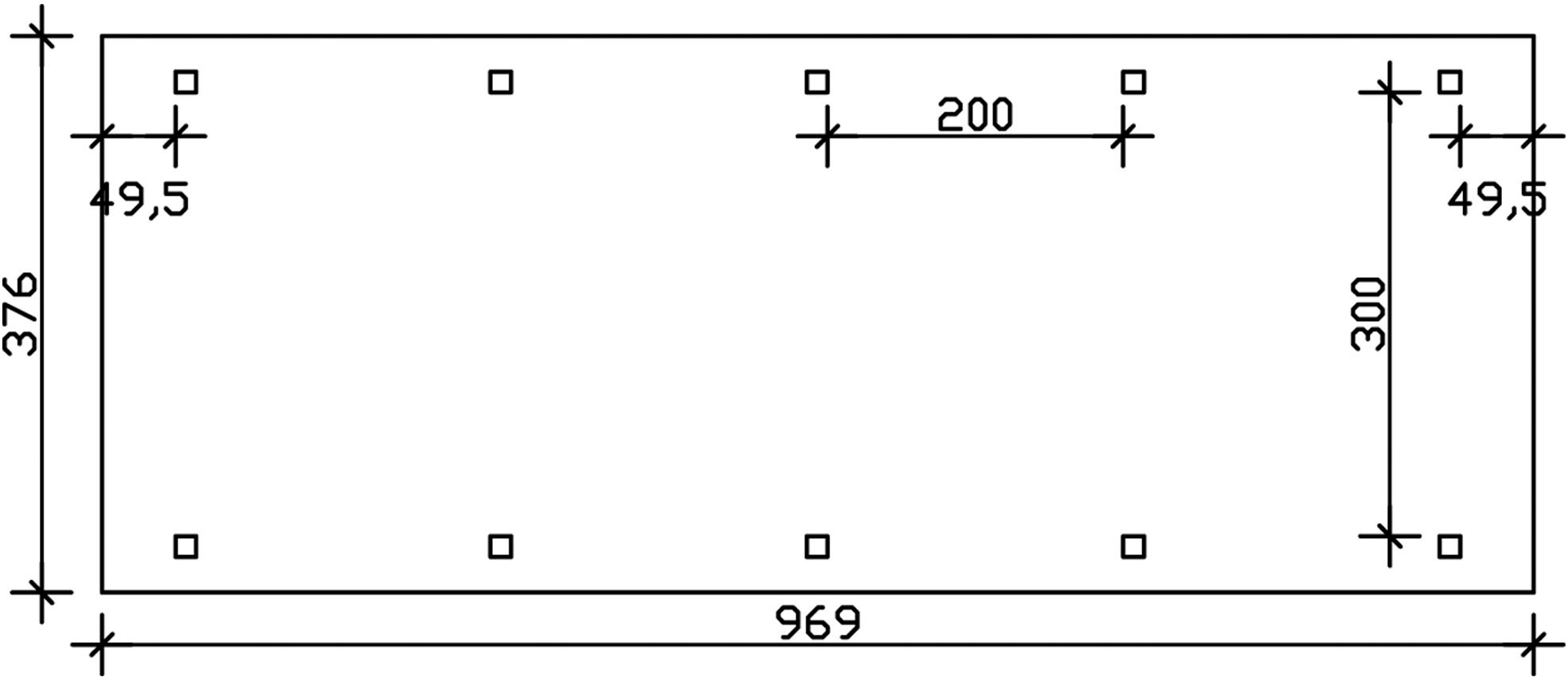 Skanholz Einzelcarport »Franken«, Holz, 300 cm, Anthrazit