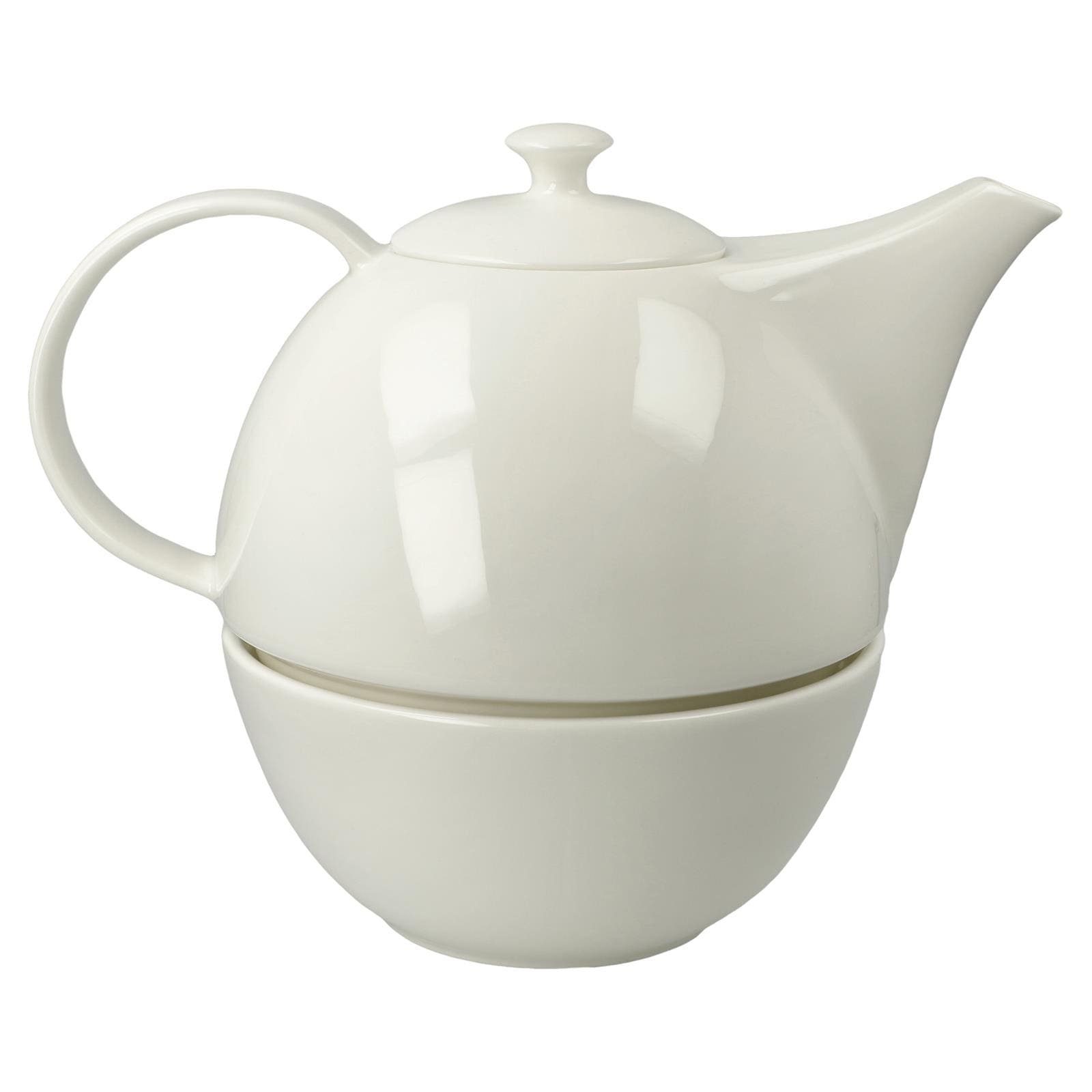 Goebel Teekanne »Teekanne mit Stövchen TableWare 1,2 l weiß« 1 Stk. tlg. Handwäsche wird empfohlen