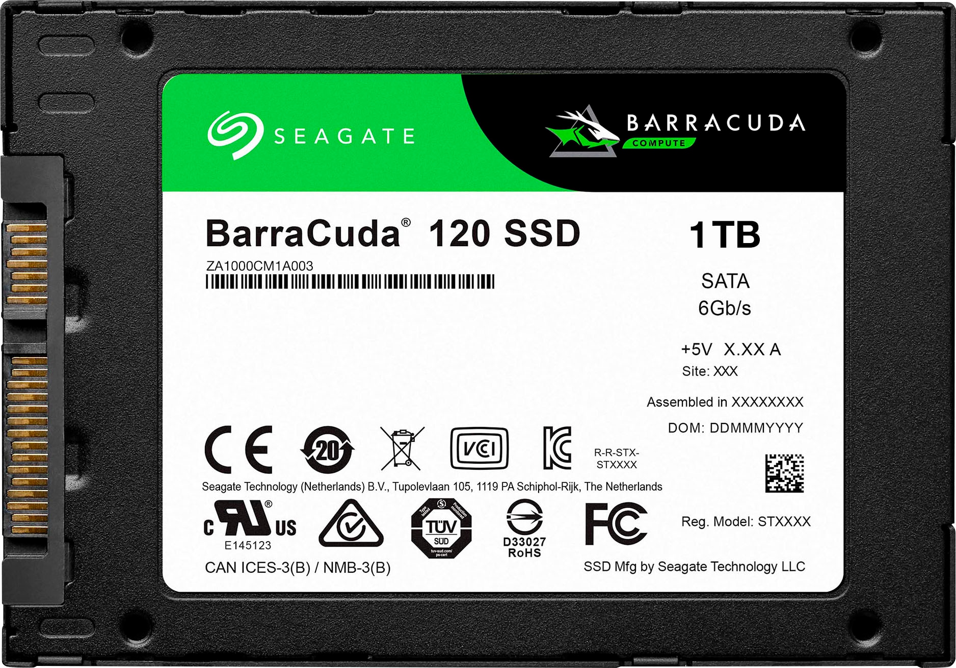 Seagate interne SSD »BarraCuda 120«, 2,5 Zoll, Anschluss SATA III